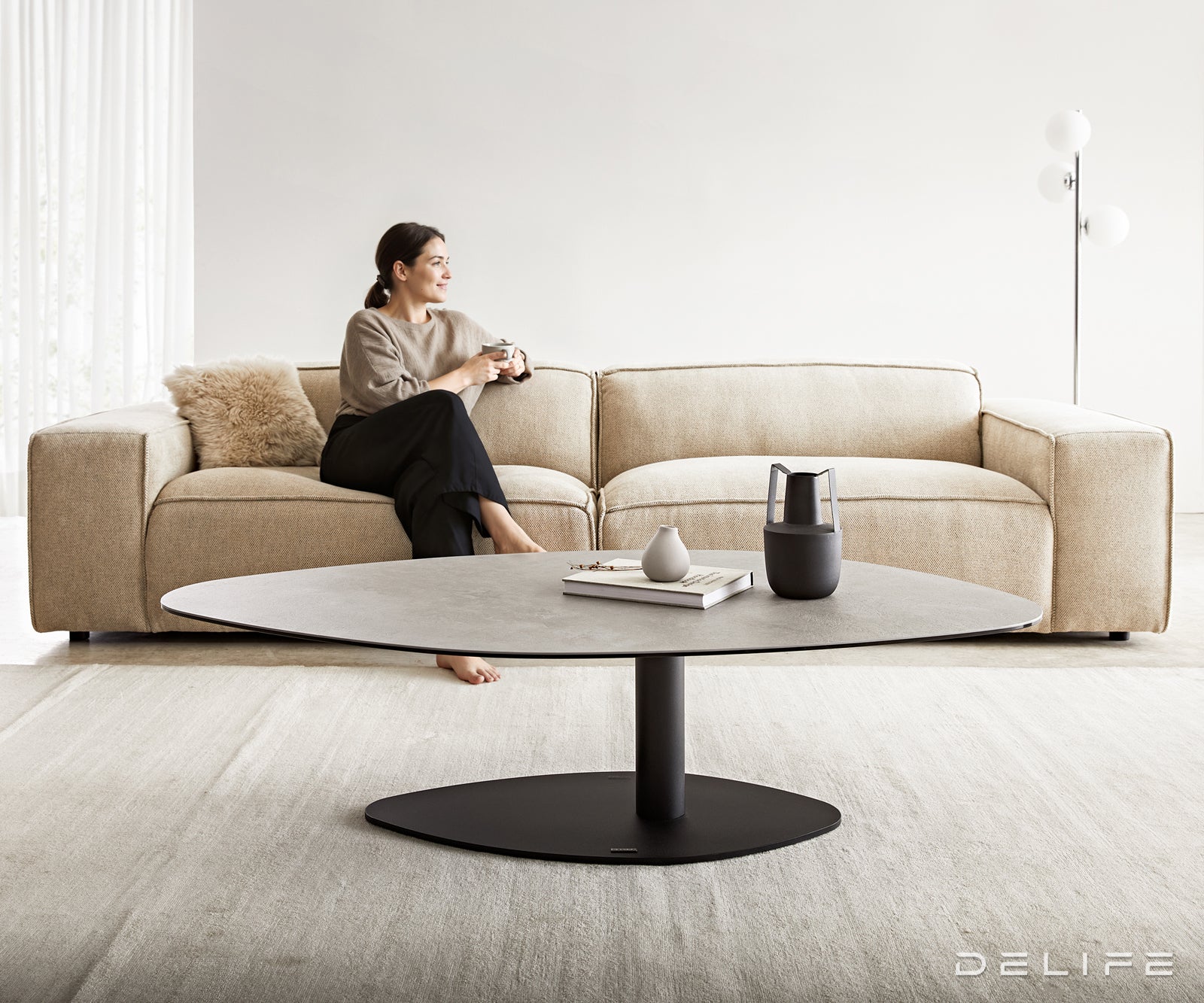 Klub stolić Vibana 140x80cm, Materijal: Keramika Aspetto Concreto