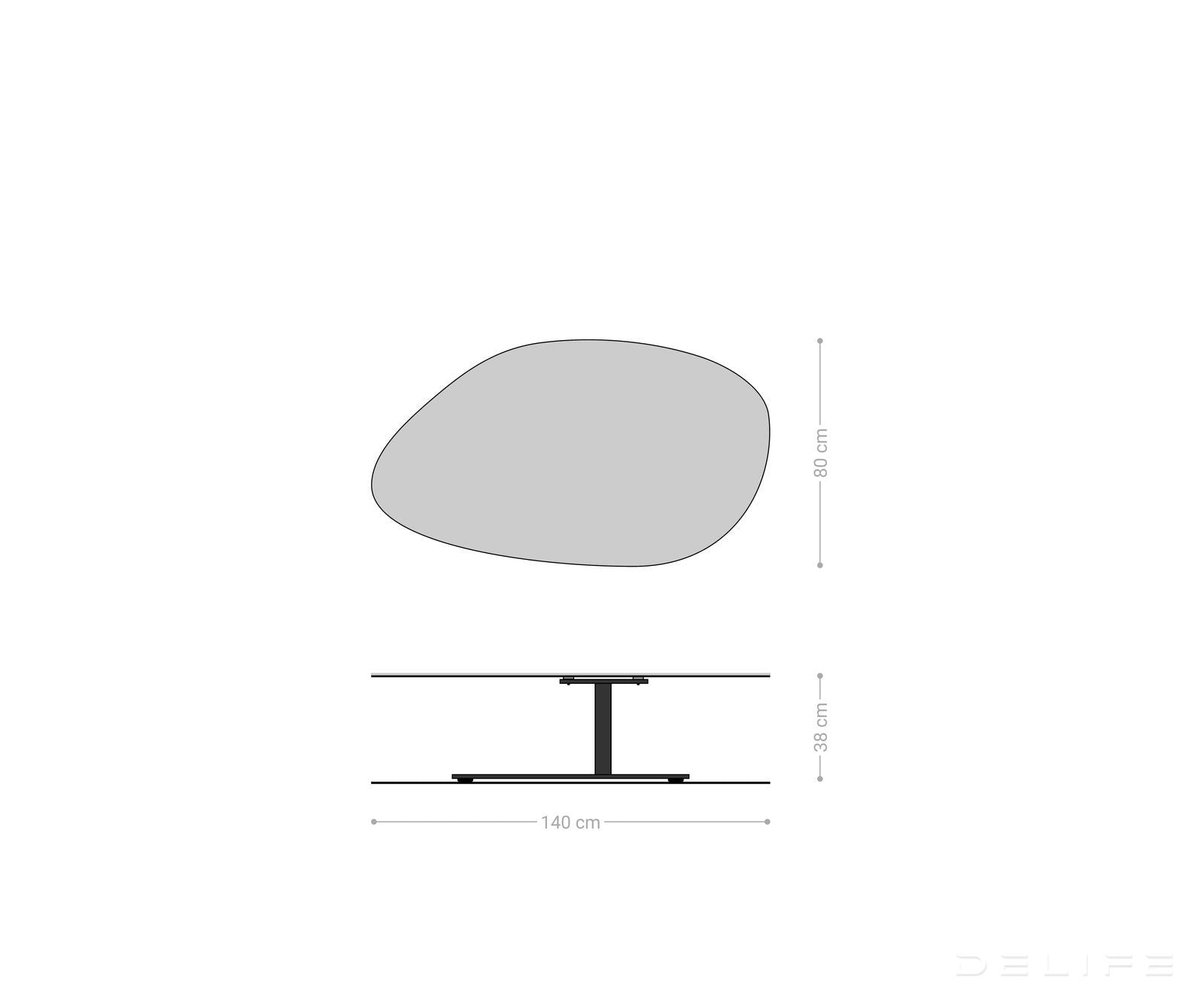 Klub stolić Vibana 140x80cm, Materijal: Keramika