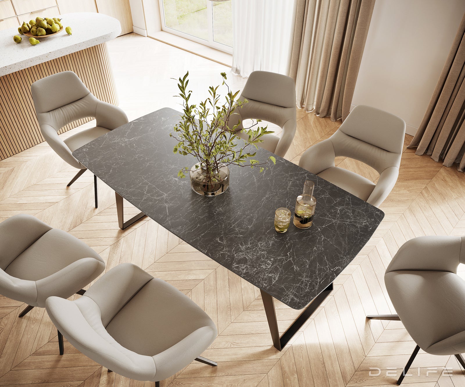 Blagovaonski stol Bootsform 200x100cm, Materijal: Keramika