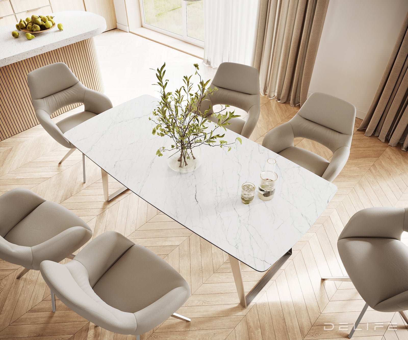 Blagovaonski stol Bootsform 200x100cm, Materijal: Keramika