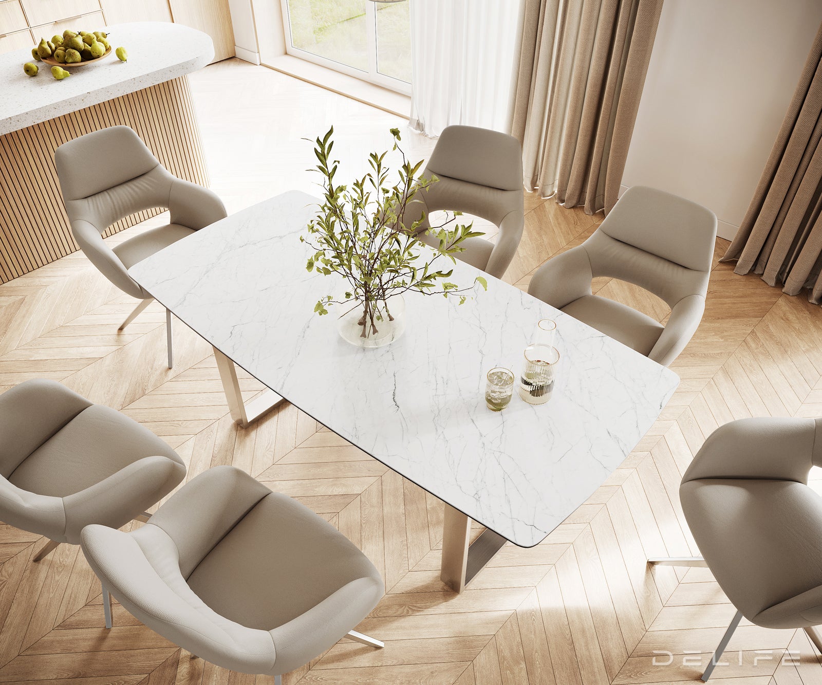 Blagovaonski stol Bootsform 200x100cm, Materijal: Keramika