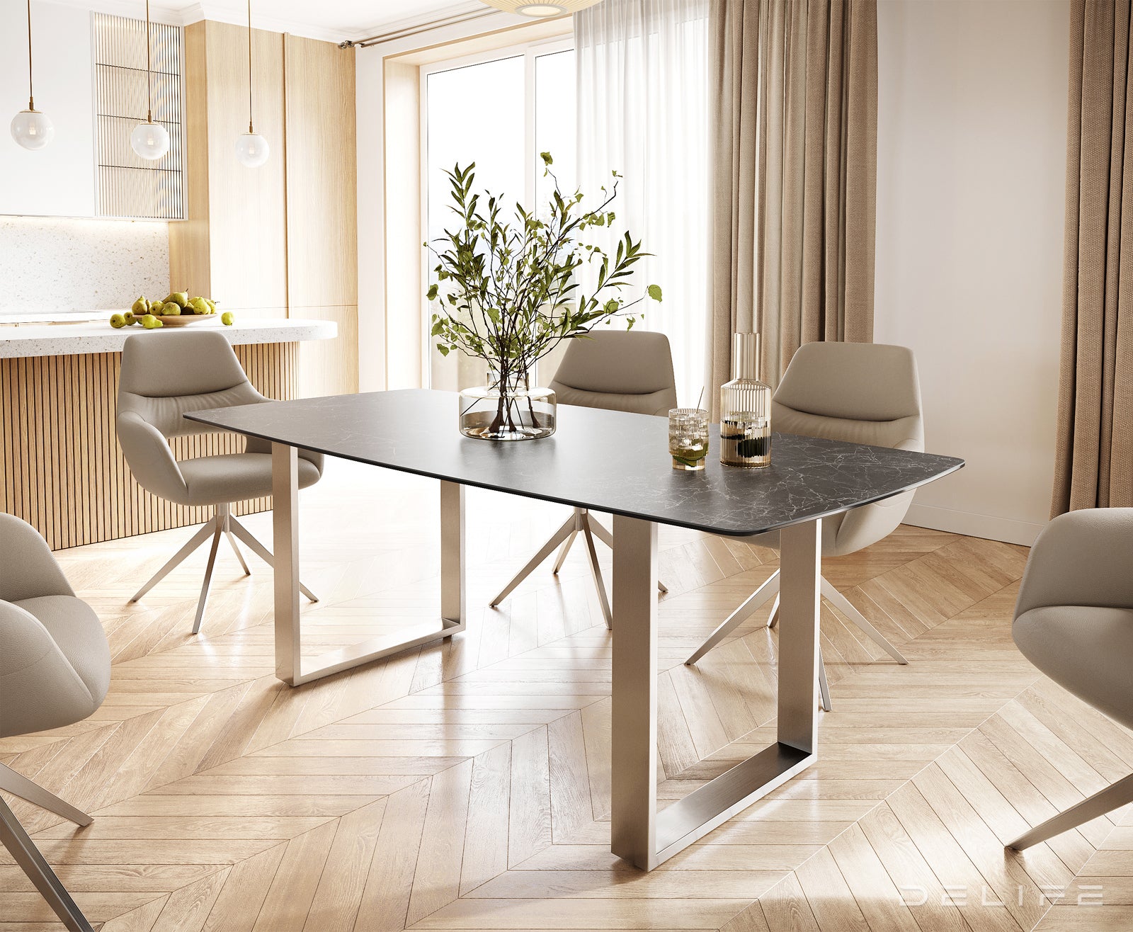 Blagovaonski stol Bootsform 200x100cm, Materijal: Keramika