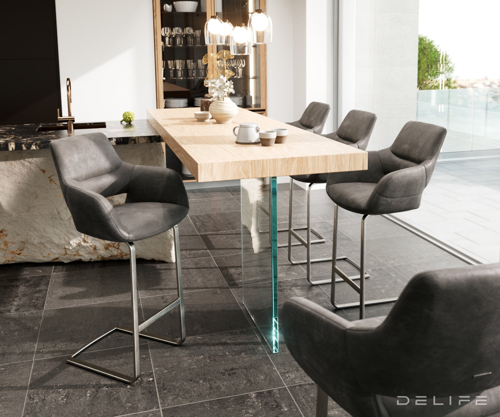 Barska stolica Yago Flex, Materijal: Mikrofibra