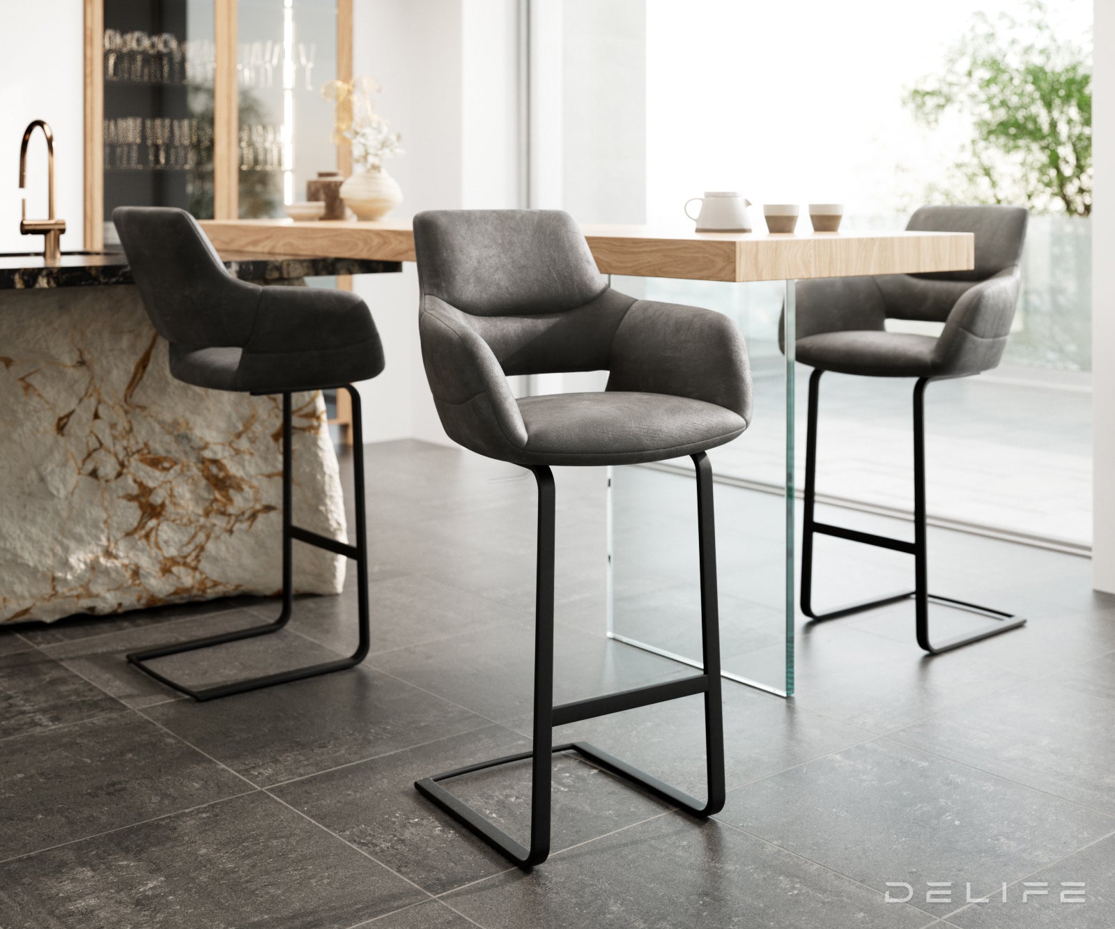 Barska stolica Yago Flex, Materijal: Mikrofibra