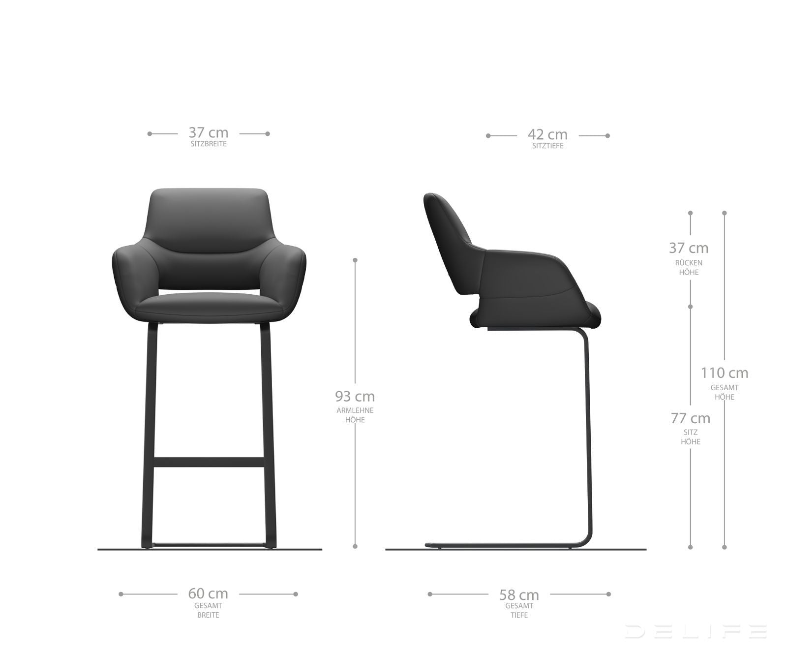 Barska stolica Yago Flex, Materijal: Mikrofibra