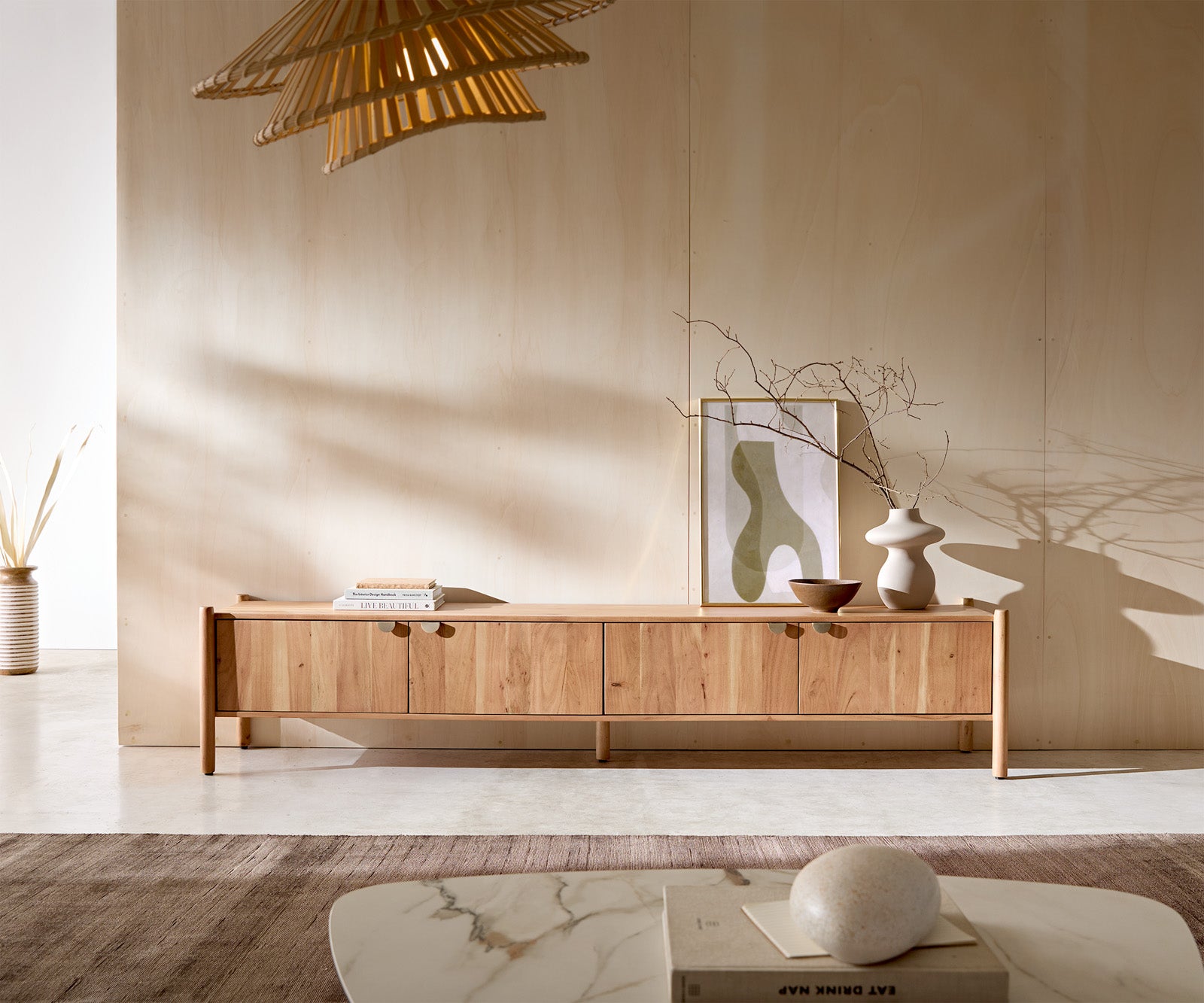 TV Komoda Caius 220cm, Materijal: Bagrem