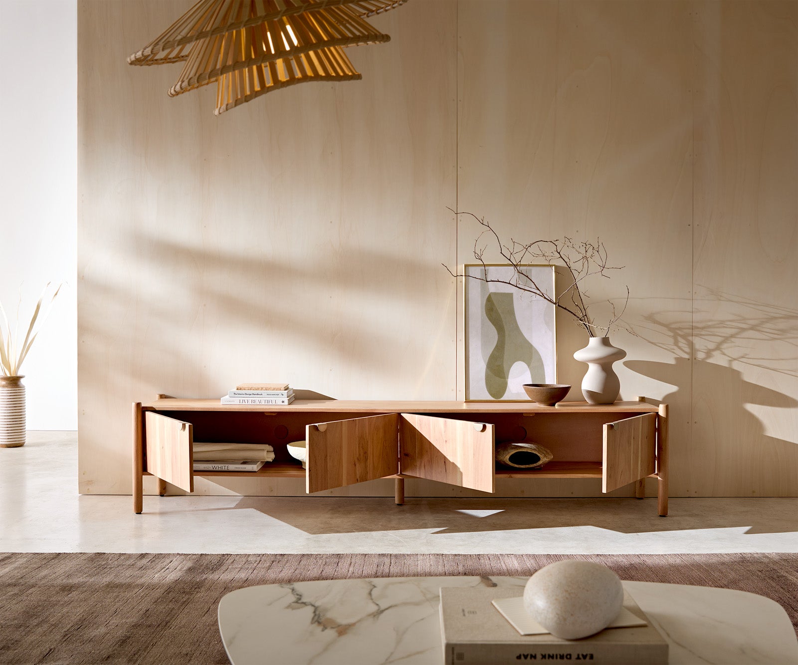 TV Komoda Caius 220cm, Materijal: Bagrem