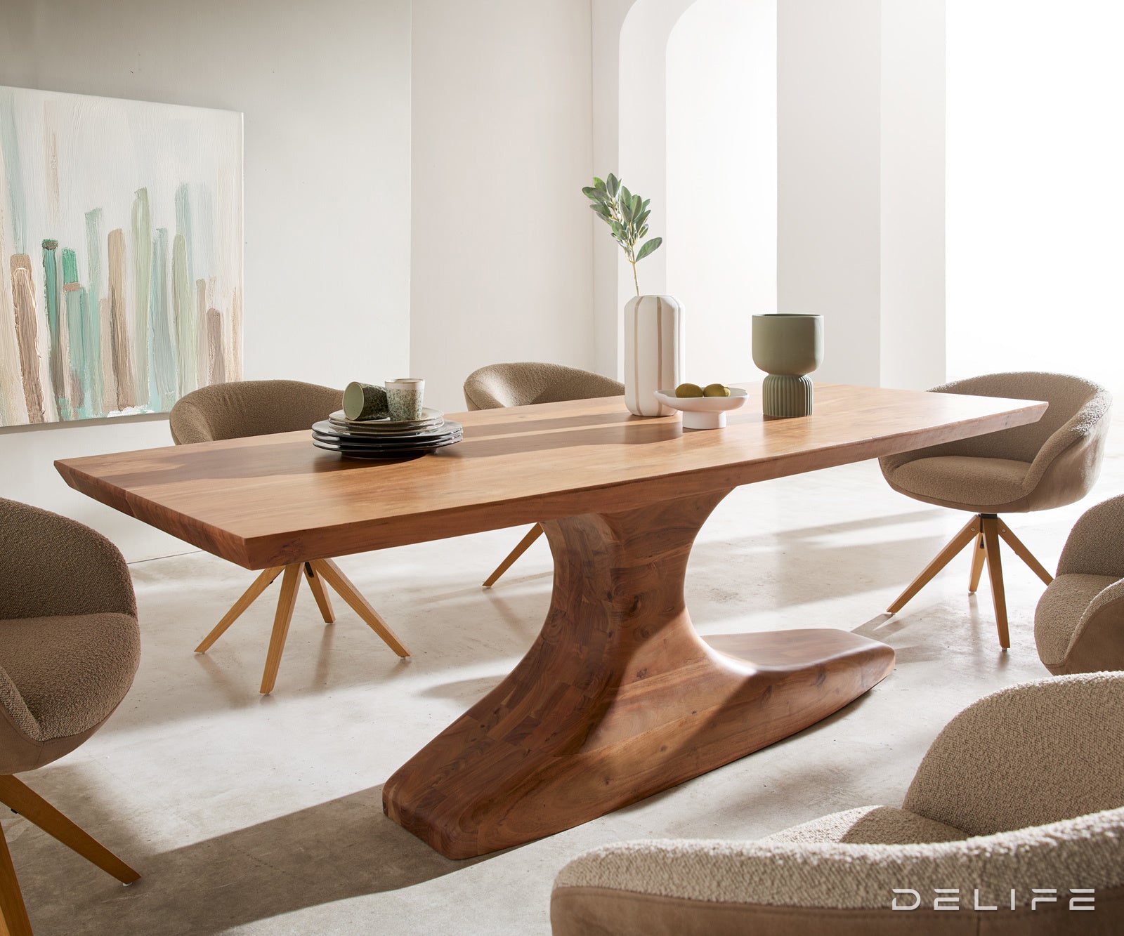 Blagovaonski stol Jalta 220x95cm, Materijal: Bagrem