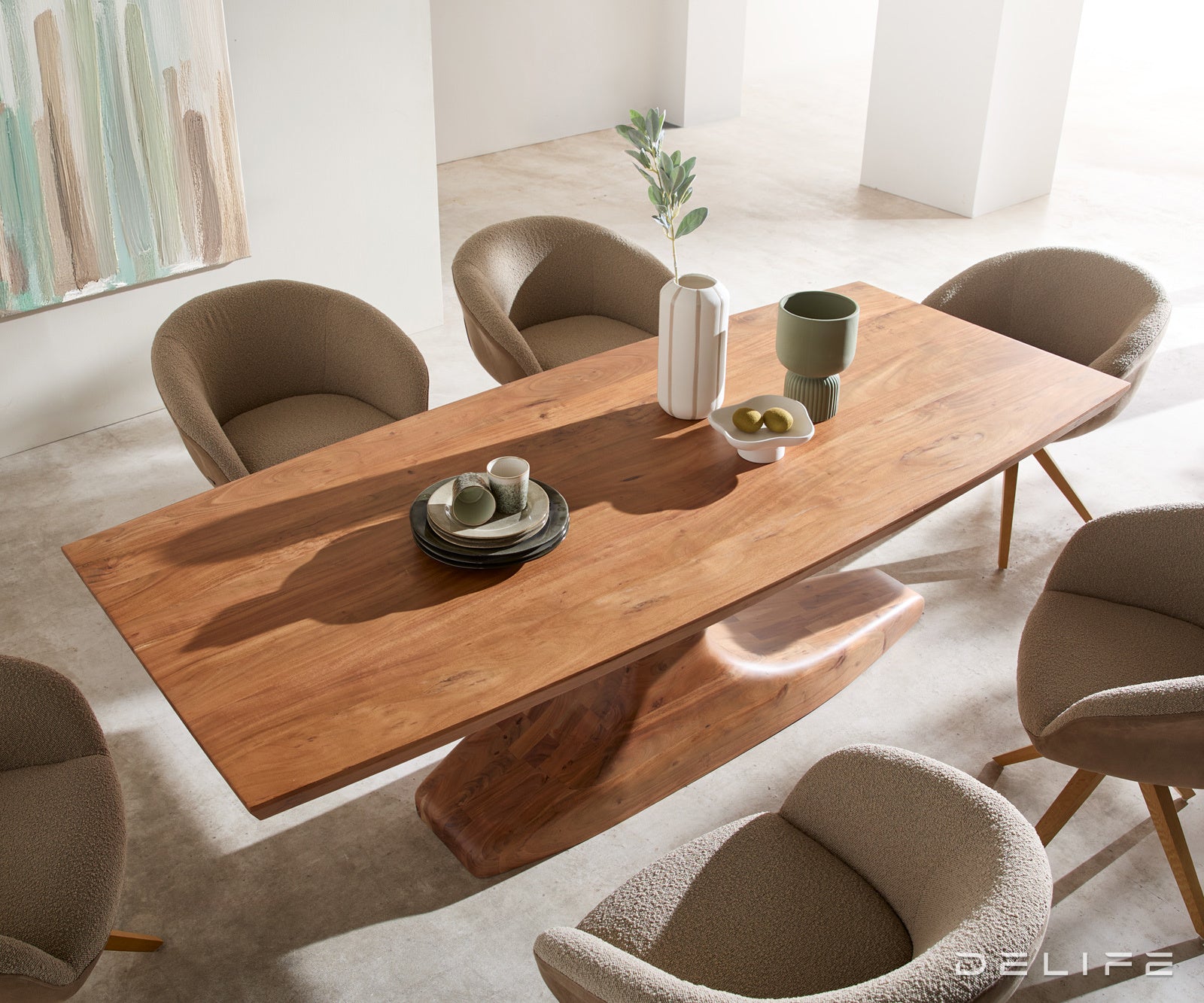 Blagovaonski stol Jalta 220x95cm, Materijal: Bagrem