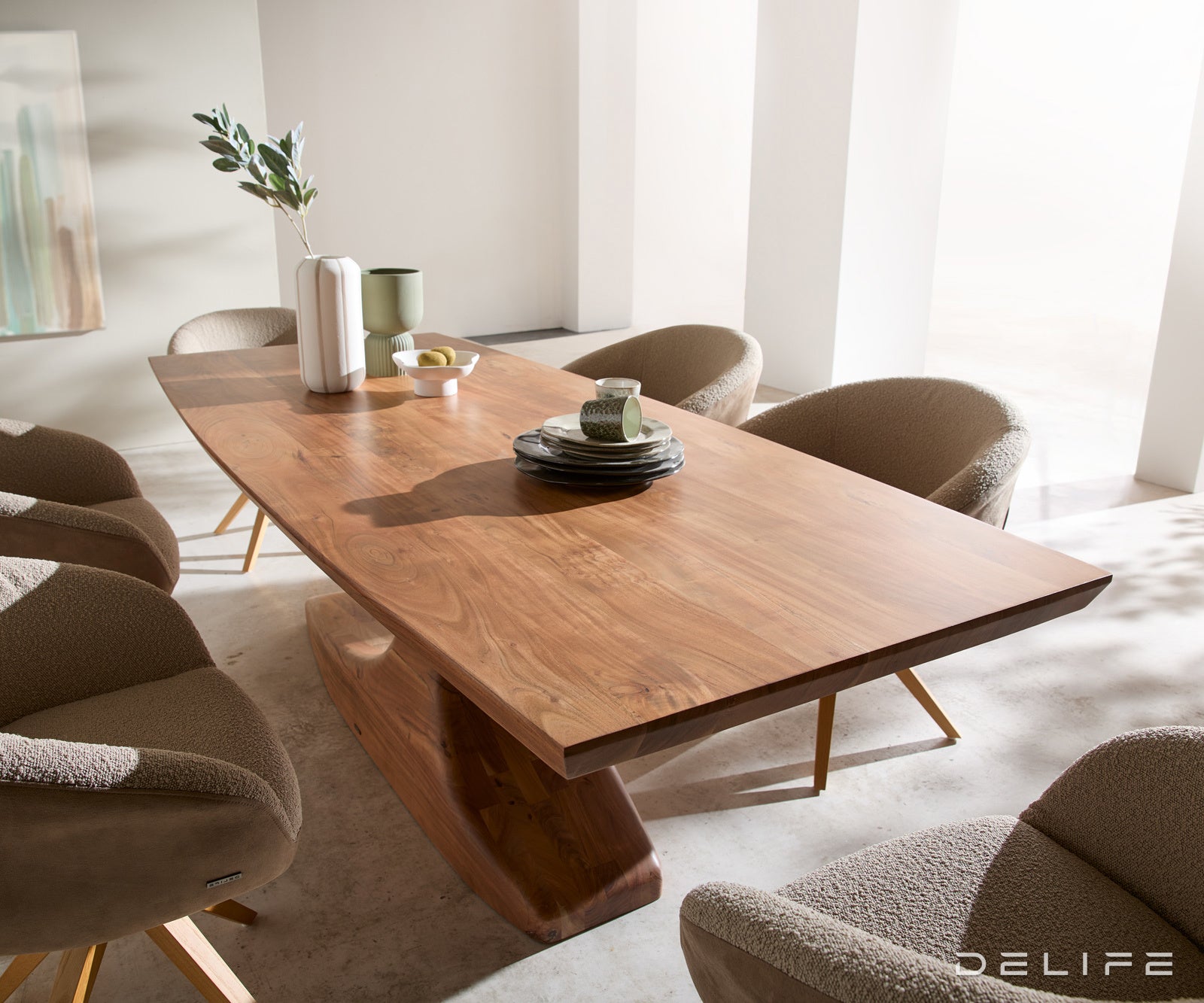 Blagovaonski stol Jalta 220x95cm, Materijal: Bagrem