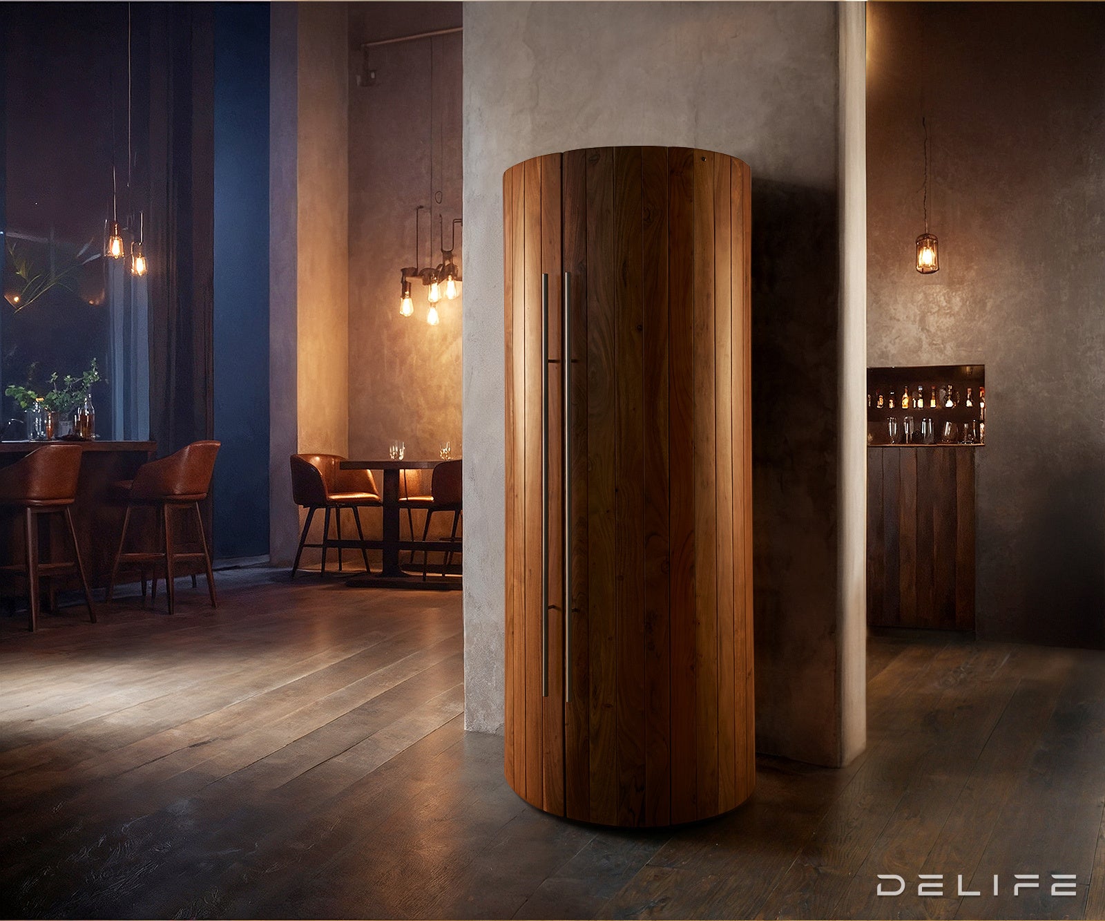 Vitrina Tulsa 80x190cm, Materijal: Bagrem