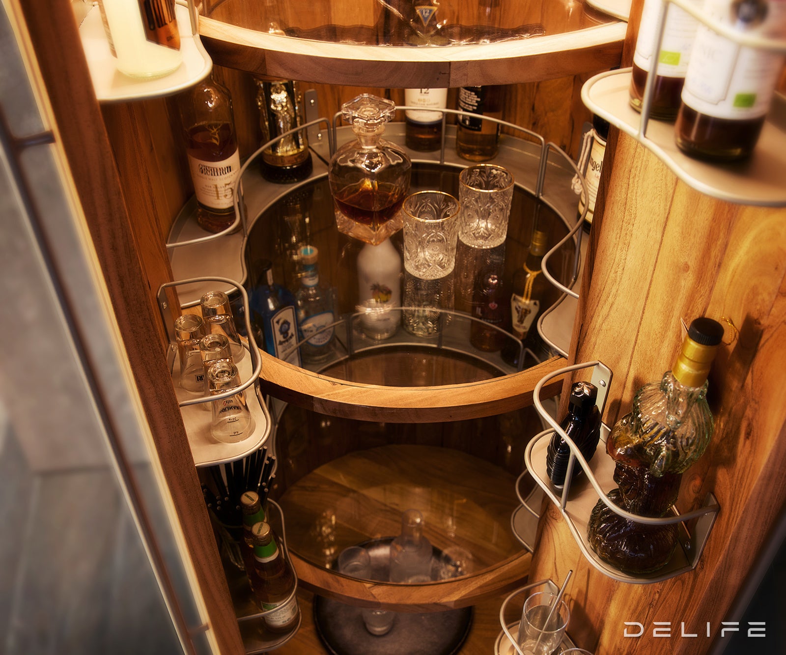 Vitrina Tulsa 80x190cm, Materijal: Bagrem