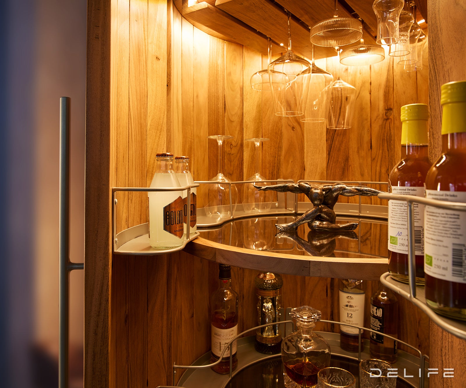 Vitrina Tulsa 80x190cm, Materijal: Bagrem