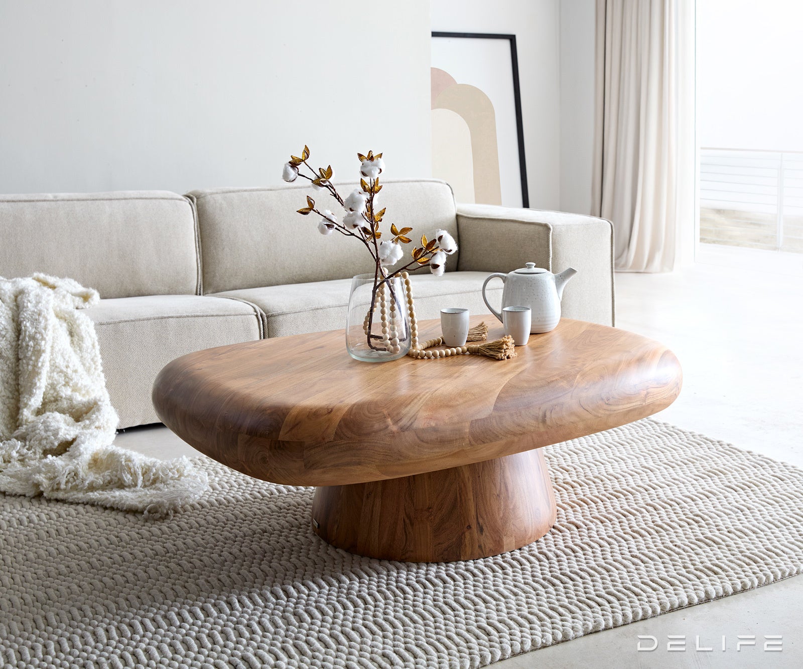 Klub stolić Maskat 117x87cm, Materijal: Bagrem