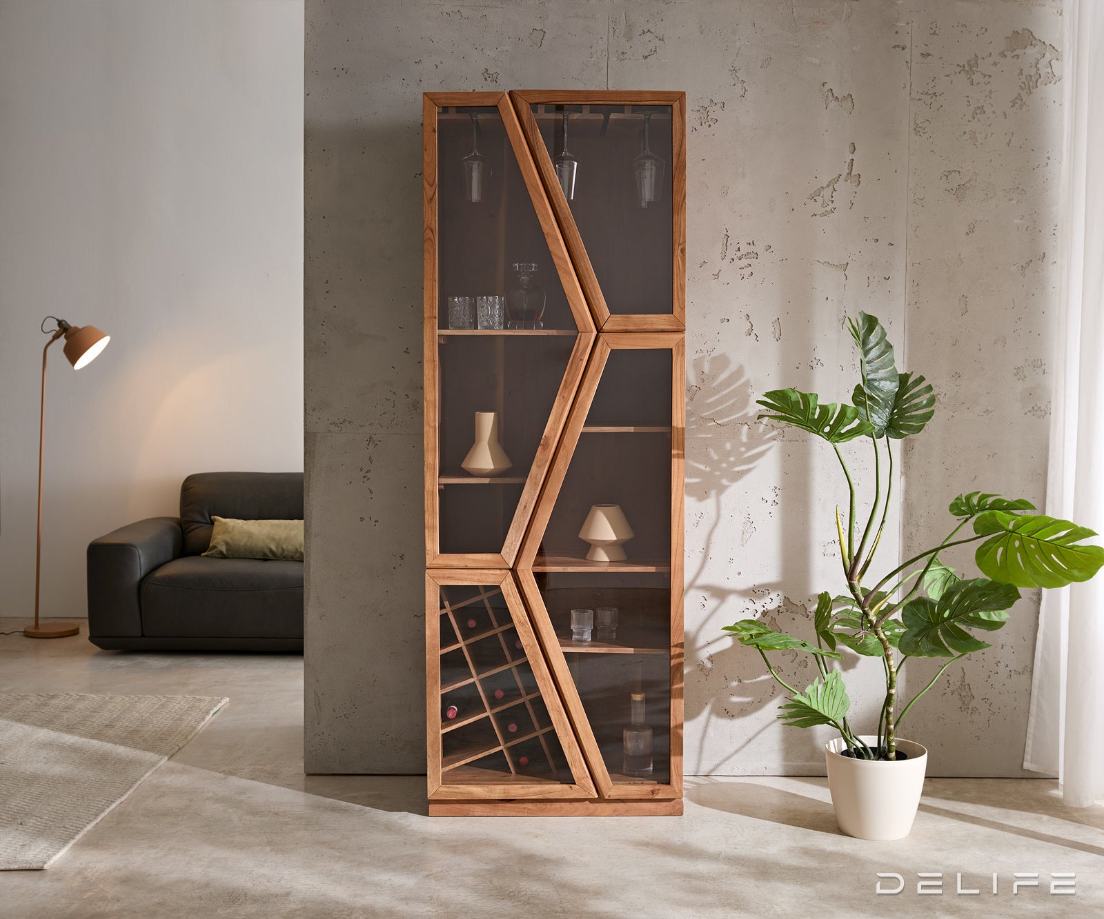 Vitrina Taza 75x213cm, Materijal: Bagrem