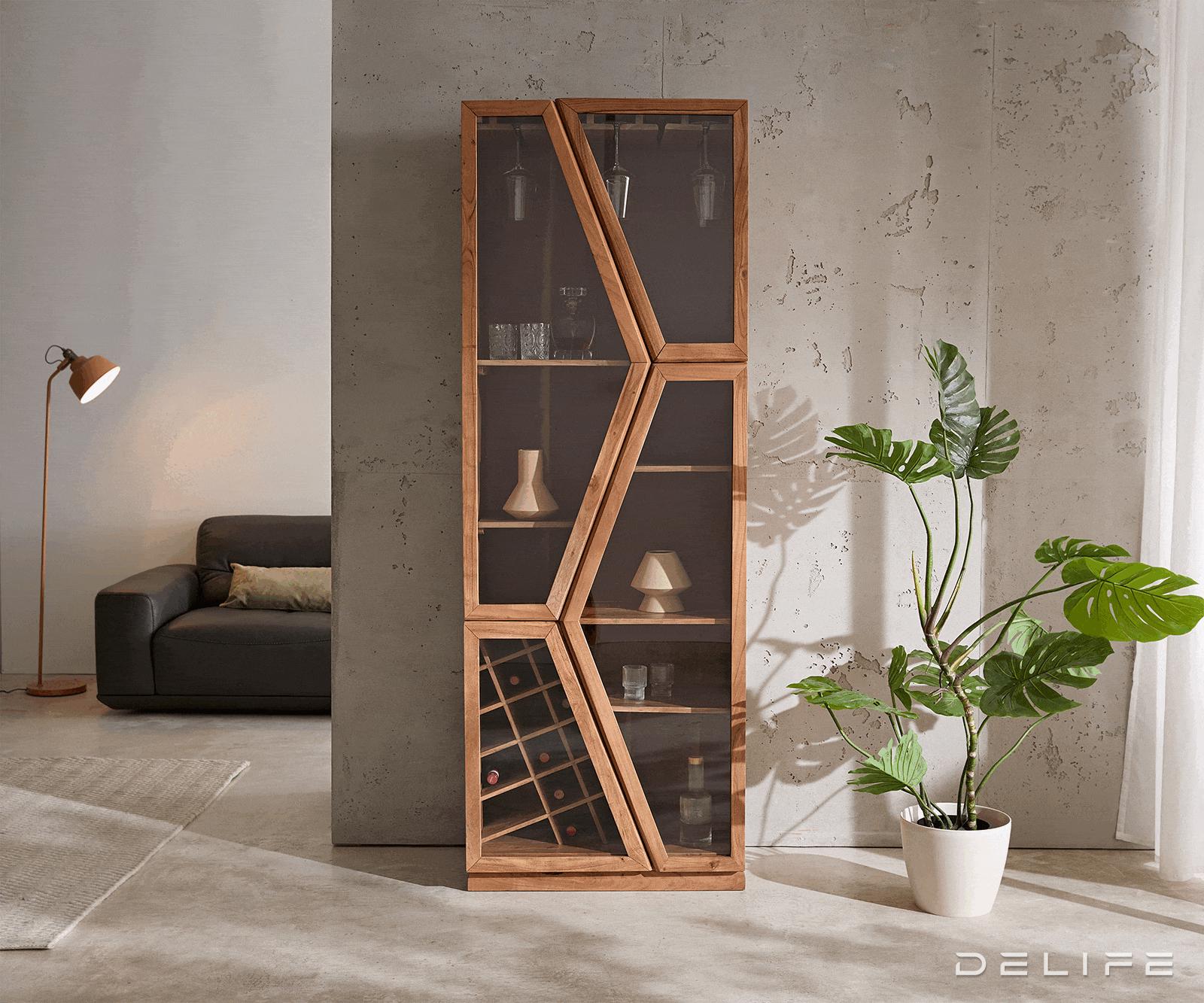 Vitrina Taza 75x213cm, Materijal: Bagrem