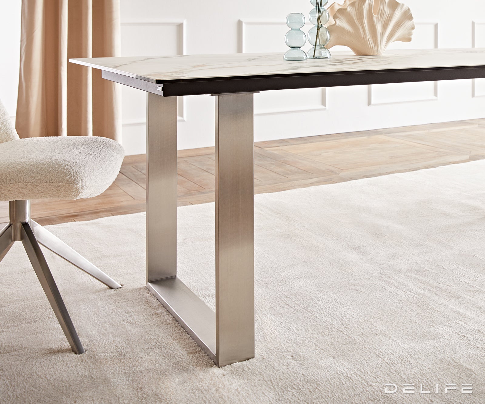 Blagovaonski stol Edge 200x100, Materijal: Keramika Calacatta