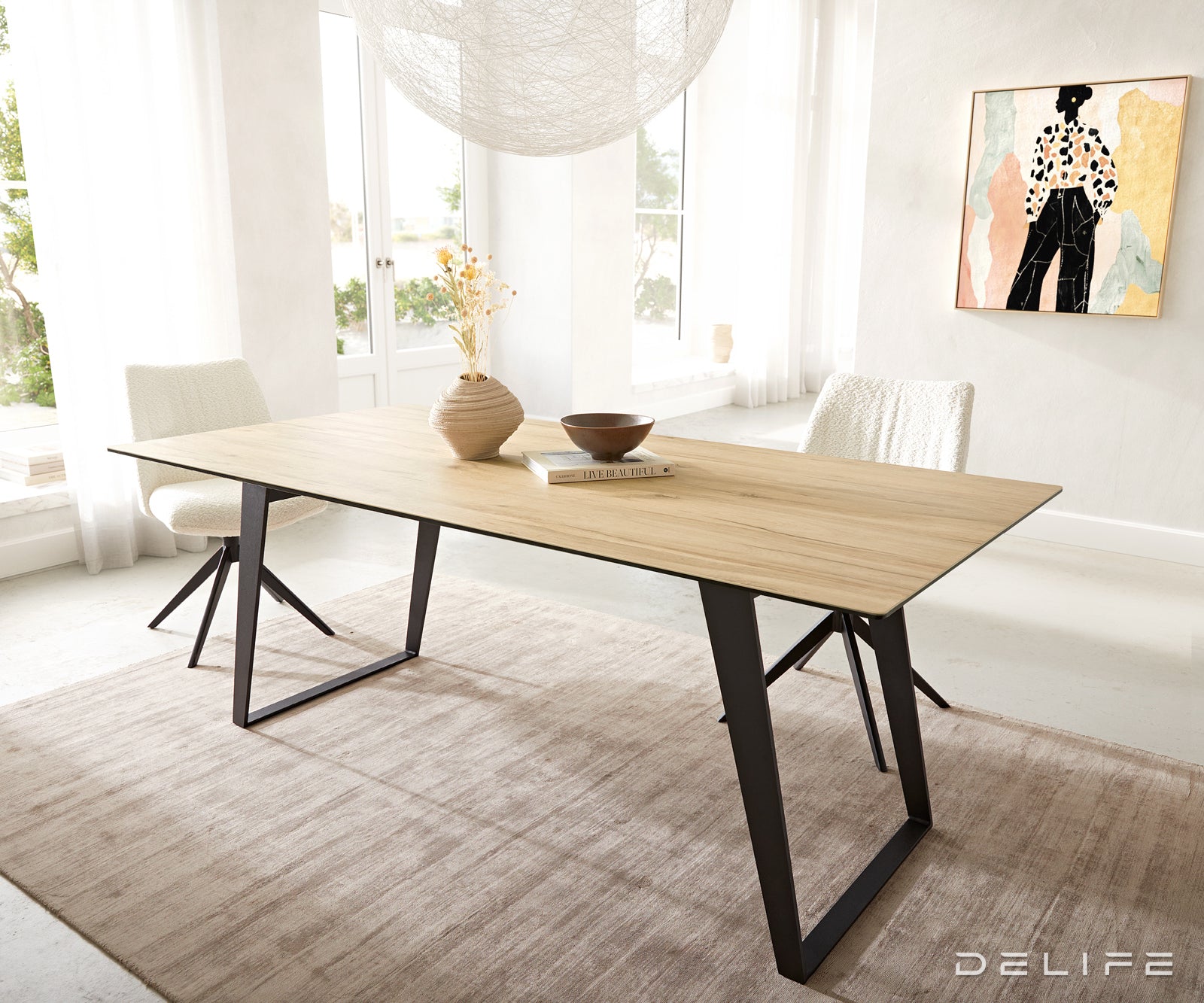 Blagovaonski stol Edge 200x100, Materijal: Keramika Laminam Sabbia