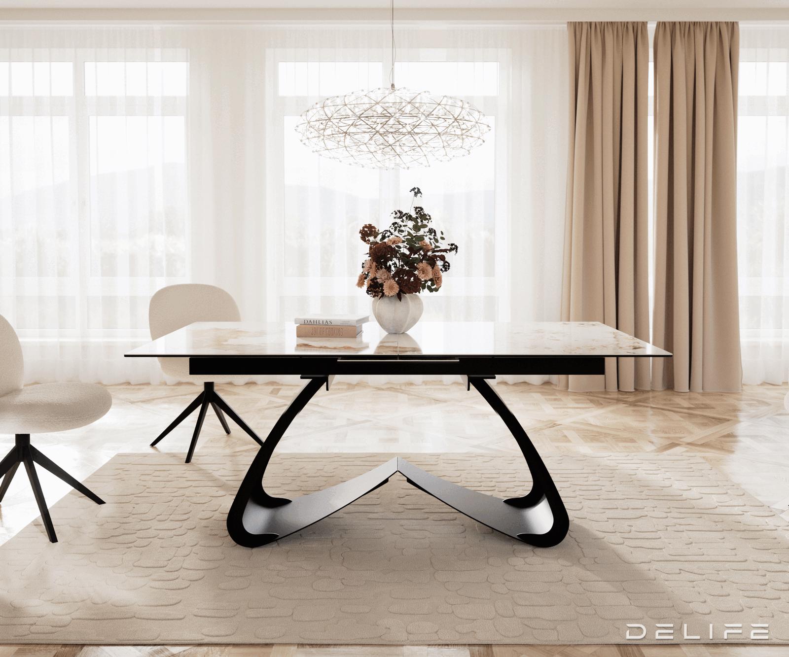 Produljivi stol Edge 180/220x100cm, Materijal: Keramika Minas Melange