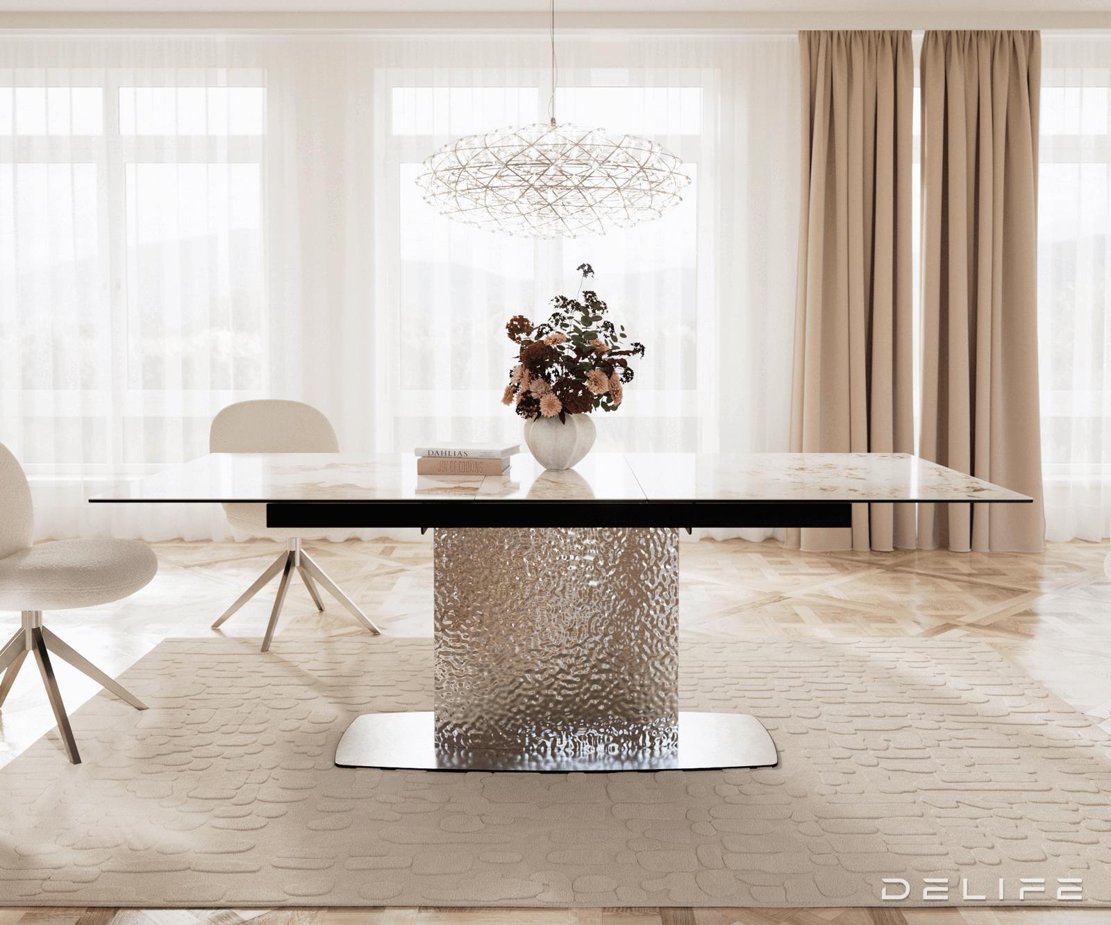 Produljivi stol Edge 180/220x100cm, Materijal: Keramika Minas Melange