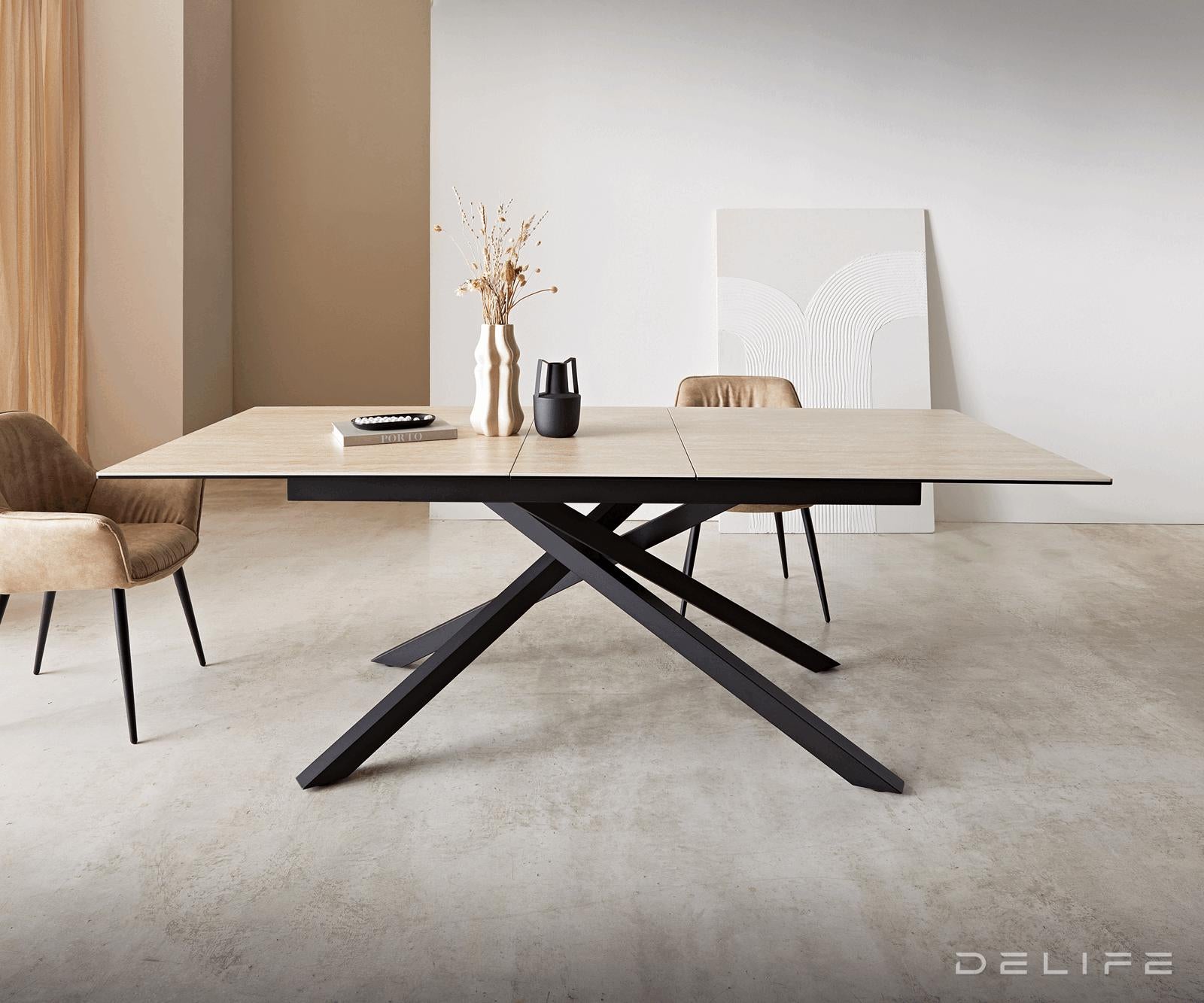 Produljivi stol Edge 180/220x100, Materijal: Keramika Travertin