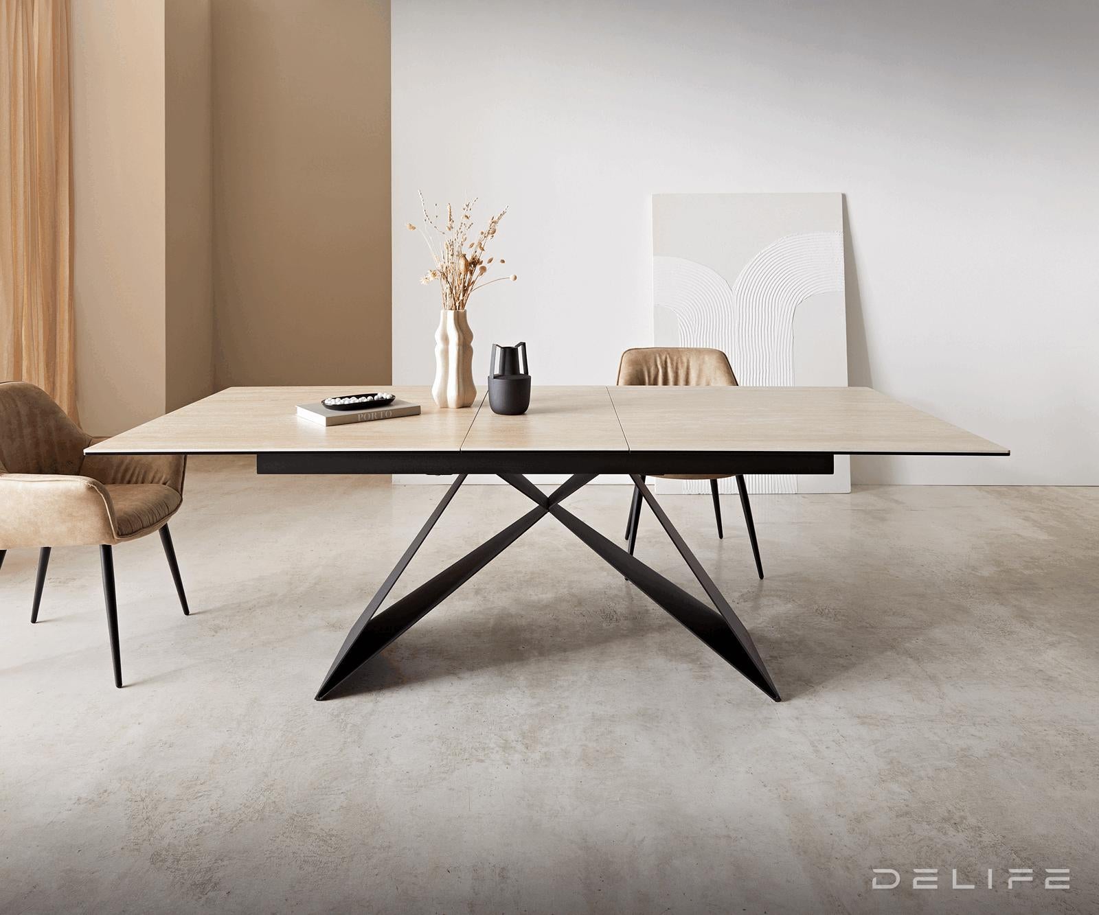 Produljivi stol Edge 180/220x100, Materijal: Keramika Travertin