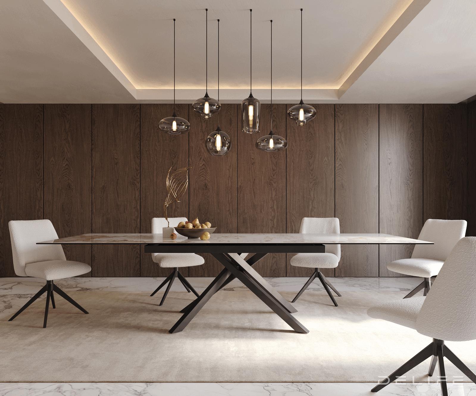 Produljivi stol Edge 200/300x100, Materijal: Keramika Minas Melange