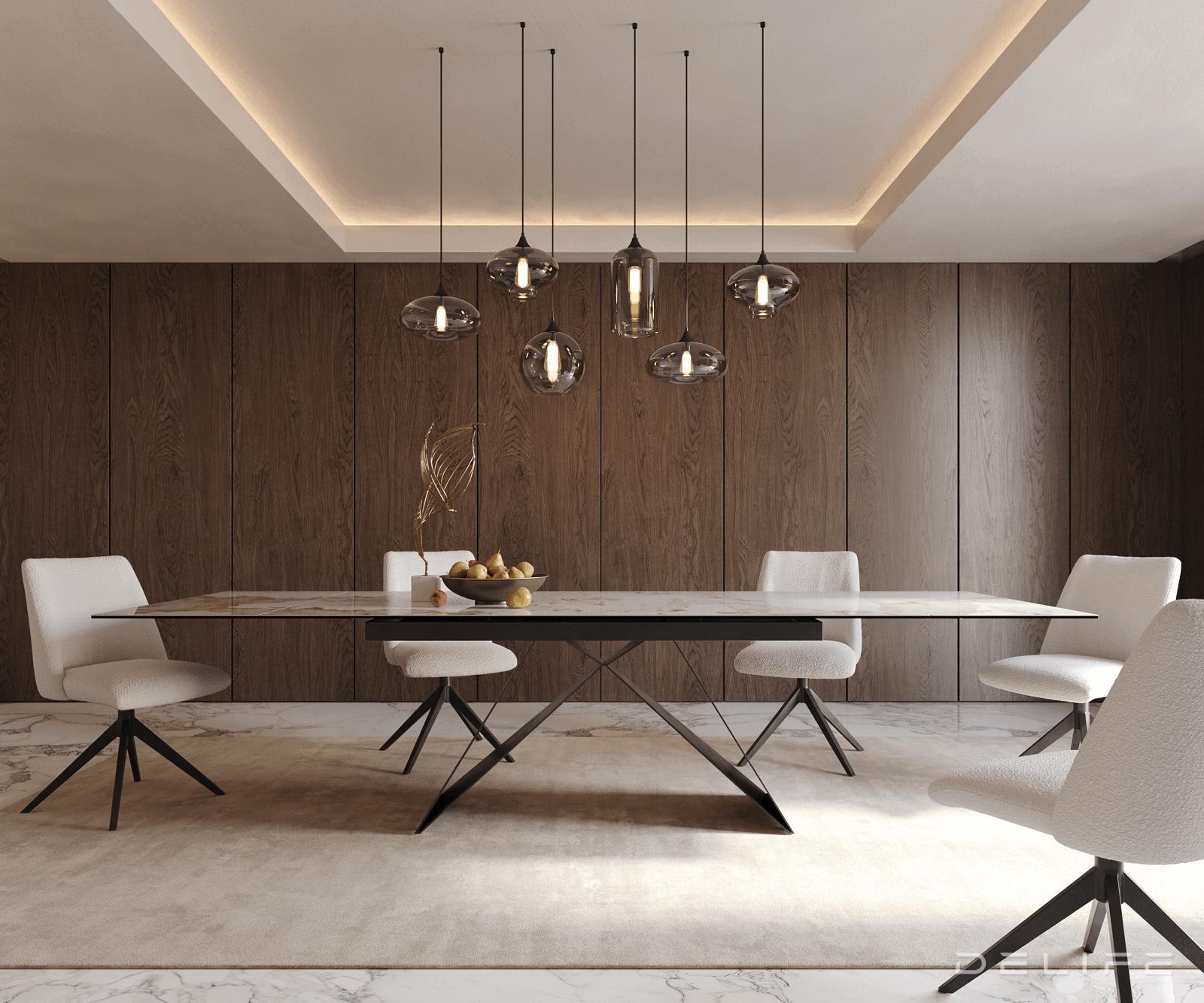 Produljivi stol Edge 200/300x100, Materijal: Keramika Minas Melange