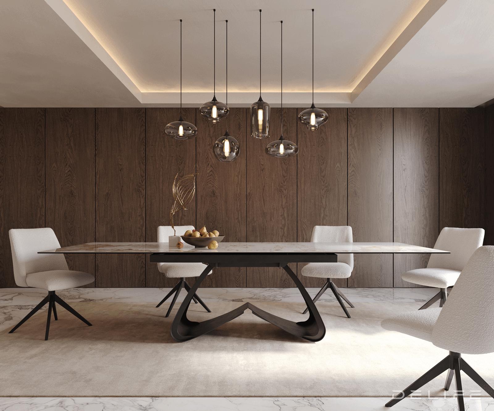 Produljivi stol Edge 200/300x100, Materijal: Keramika Minas Melange