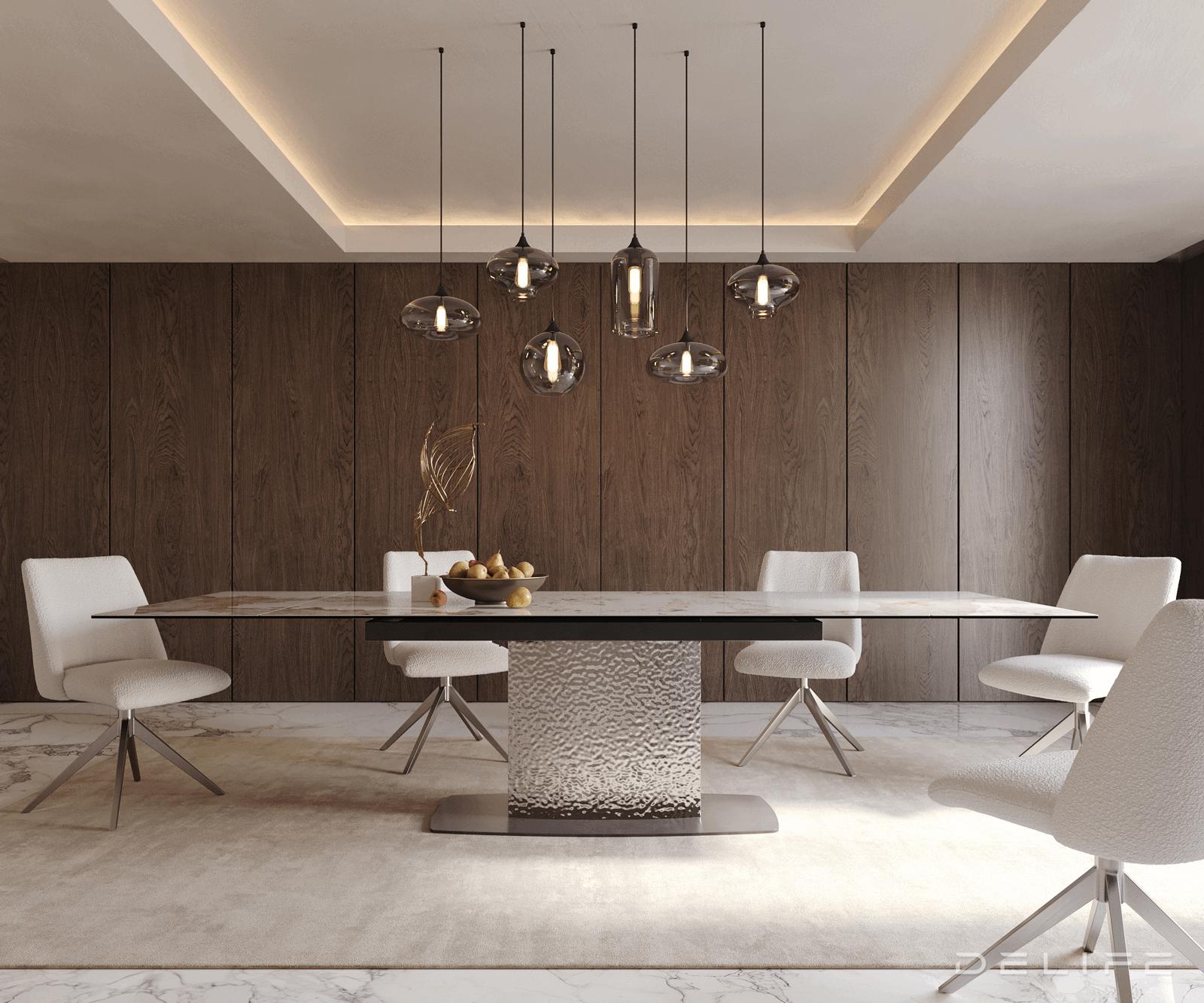 Produljivi stol Edge 200/300x100, Materijal: Keramika Minas Melange