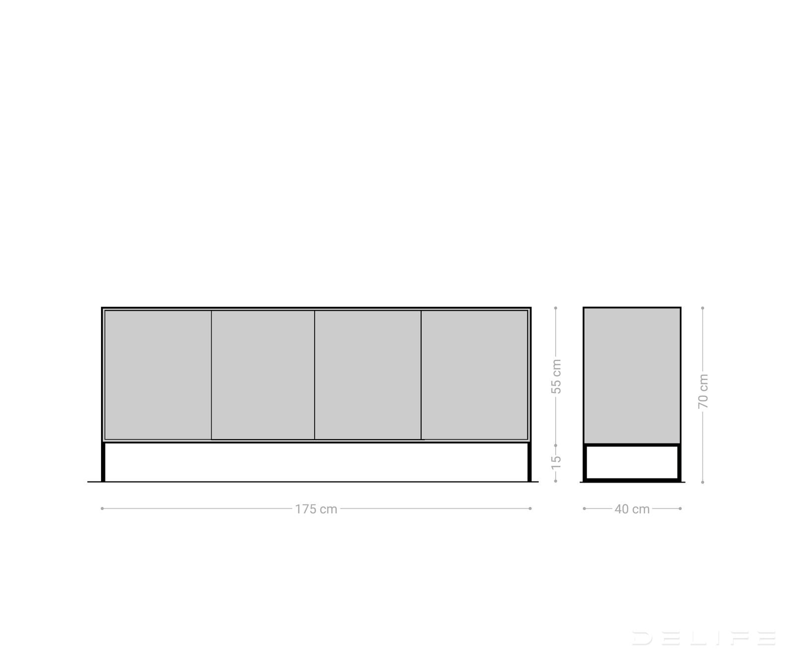 Komoda Vaag, 170x40cm, Materijal: Sheesham