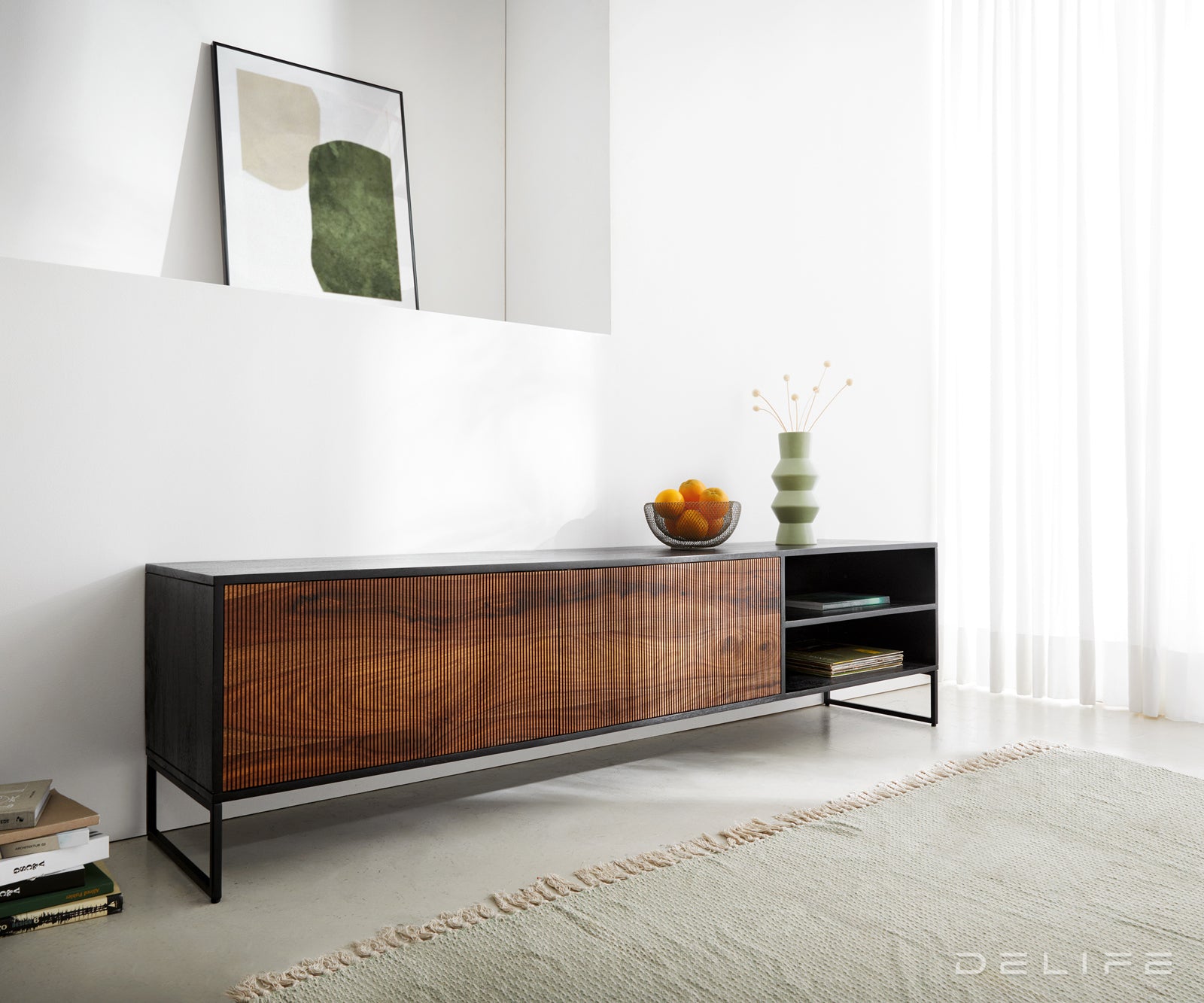 TV Komoda Vaag, 200x40cm, Materijal: Sheesham