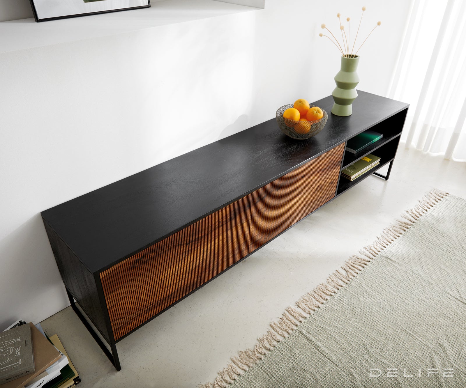 TV Komoda Vaag, 200x40cm, Materijal: Sheesham