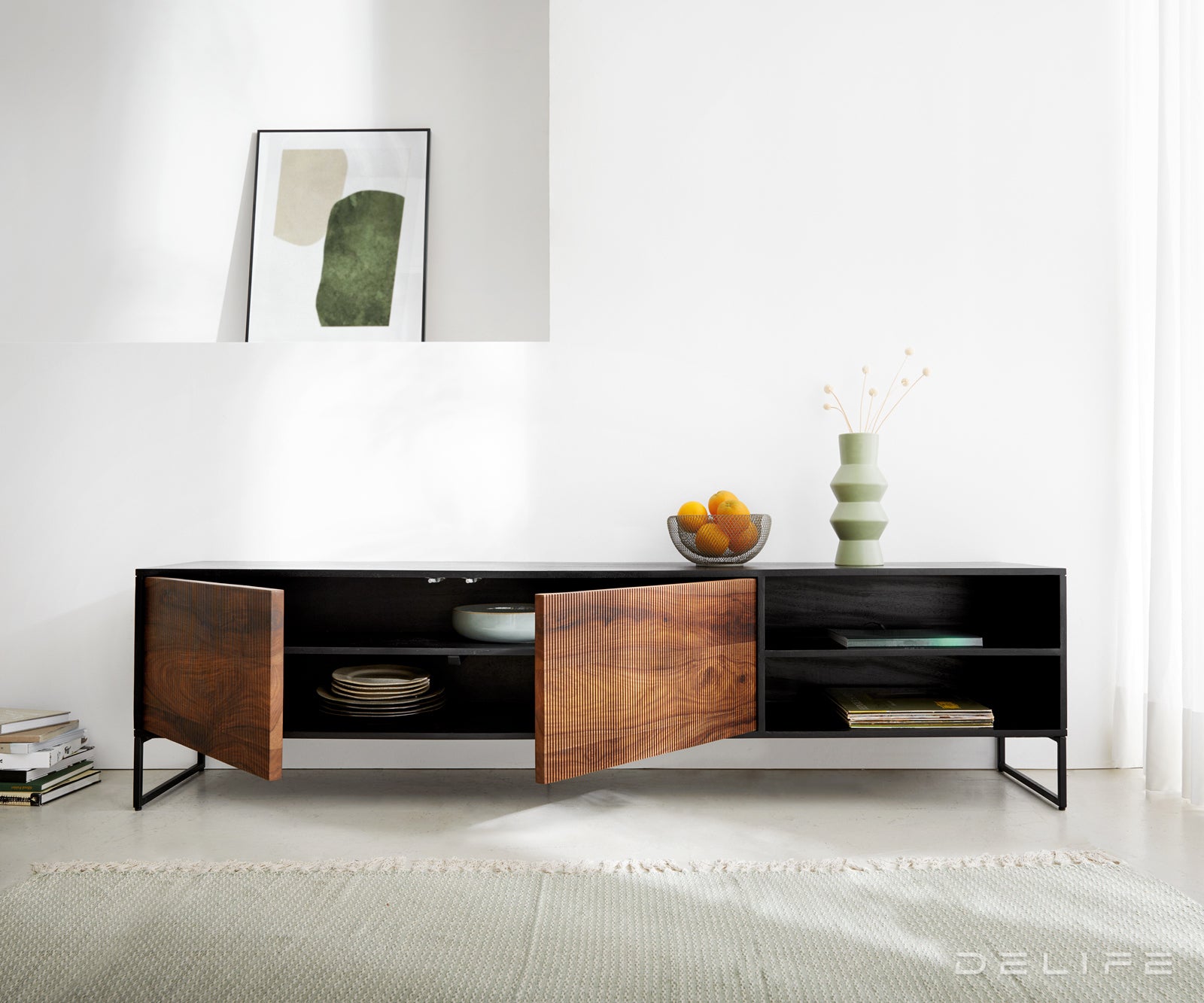 TV Komoda Vaag, 200x40cm, Materijal: Sheesham