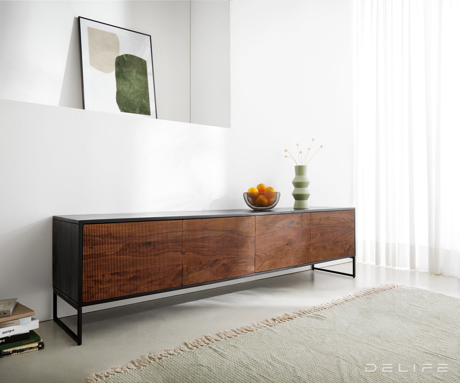 TV Komoda Vaag, 200x40cm, Materijal: Sheesham