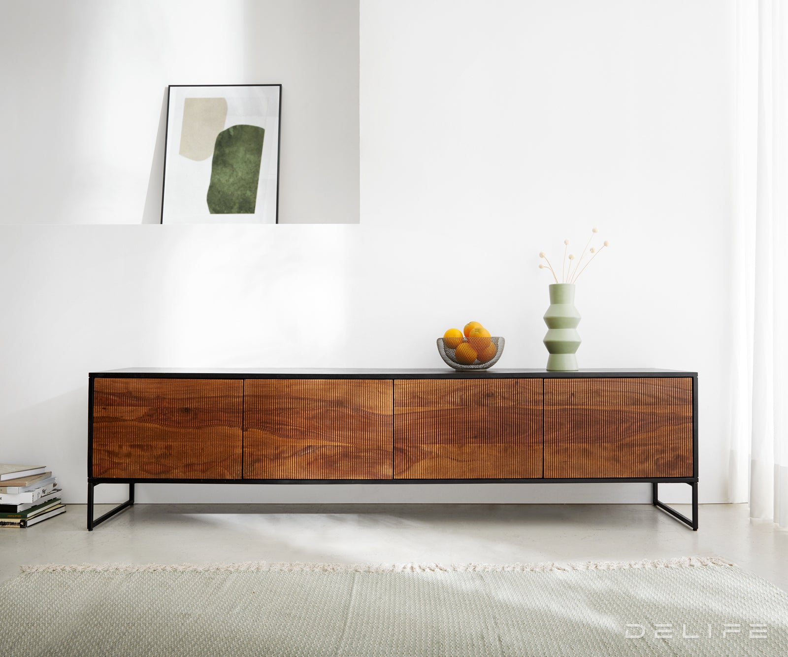 TV Komoda Vaag, 200x40cm, Materijal: Sheesham