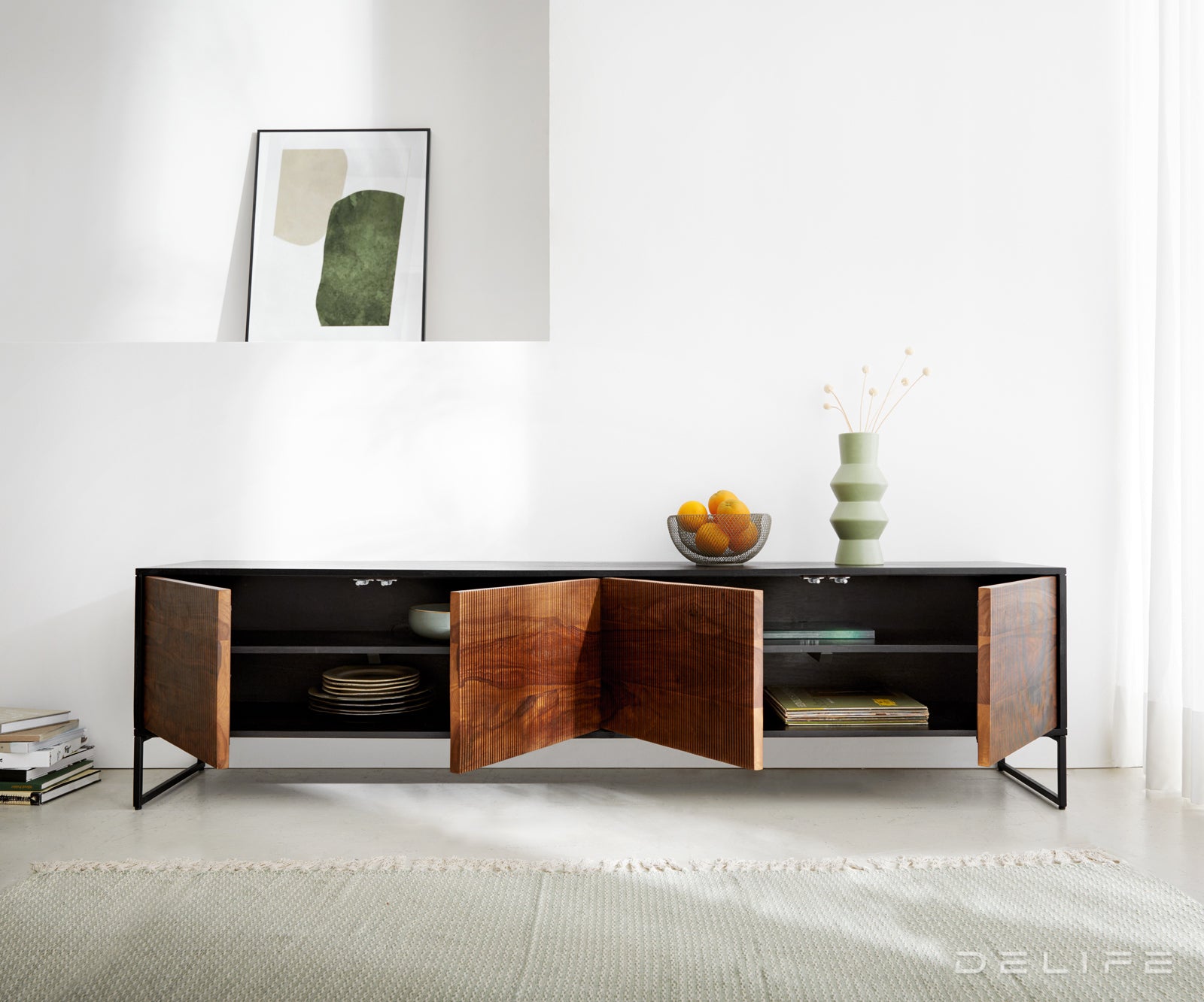 TV Komoda Vaag, 200x40cm, Materijal: Sheesham