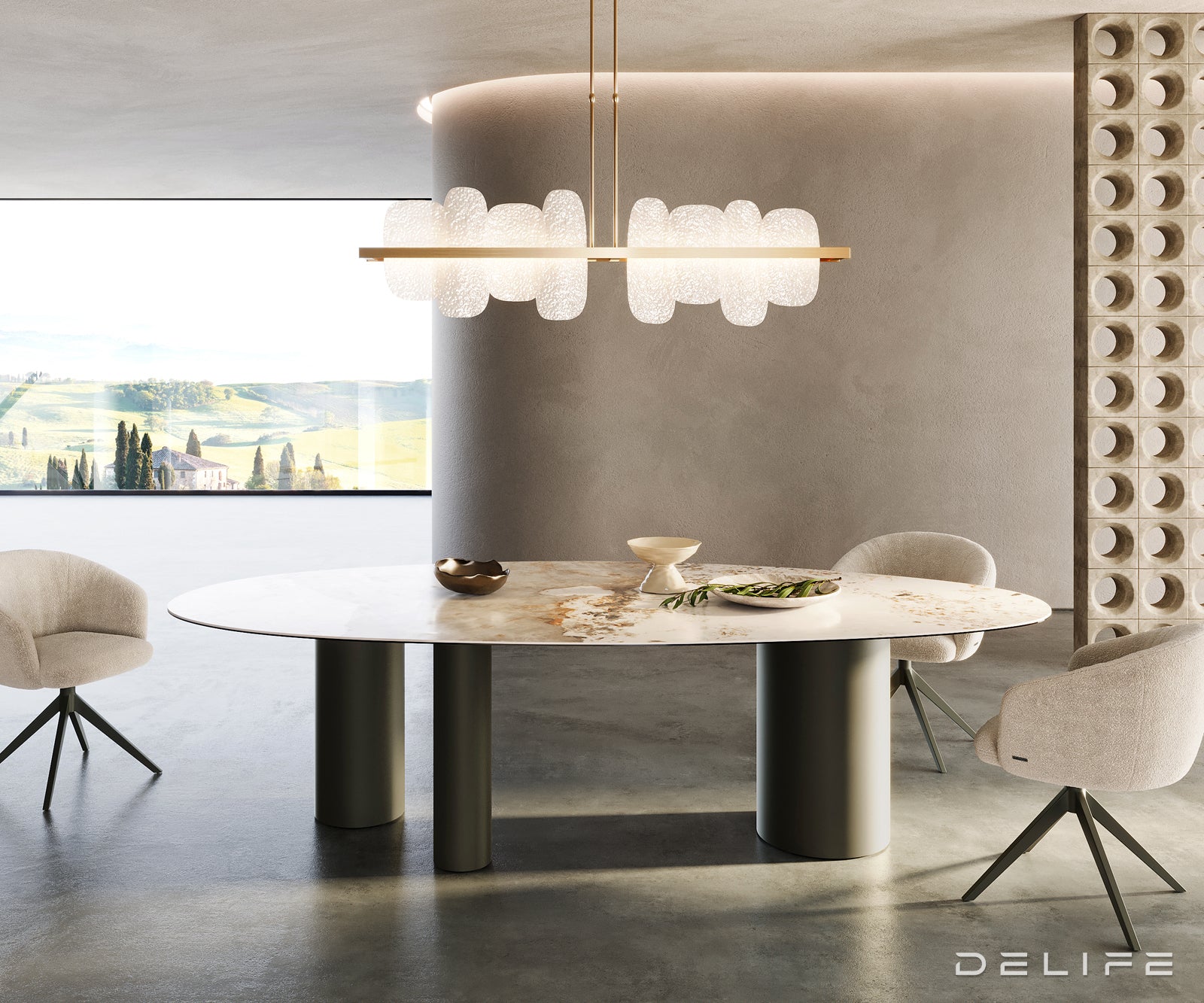 Blagovaonski stol od keramike