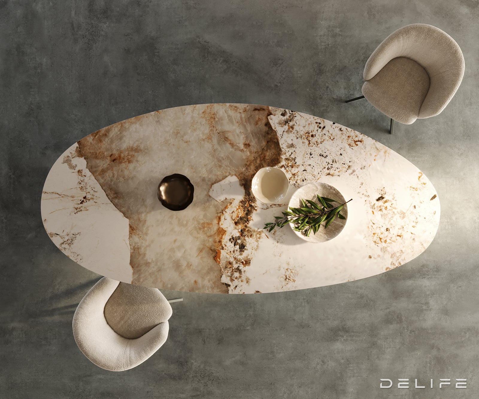 Blagovaonski stol od keramike