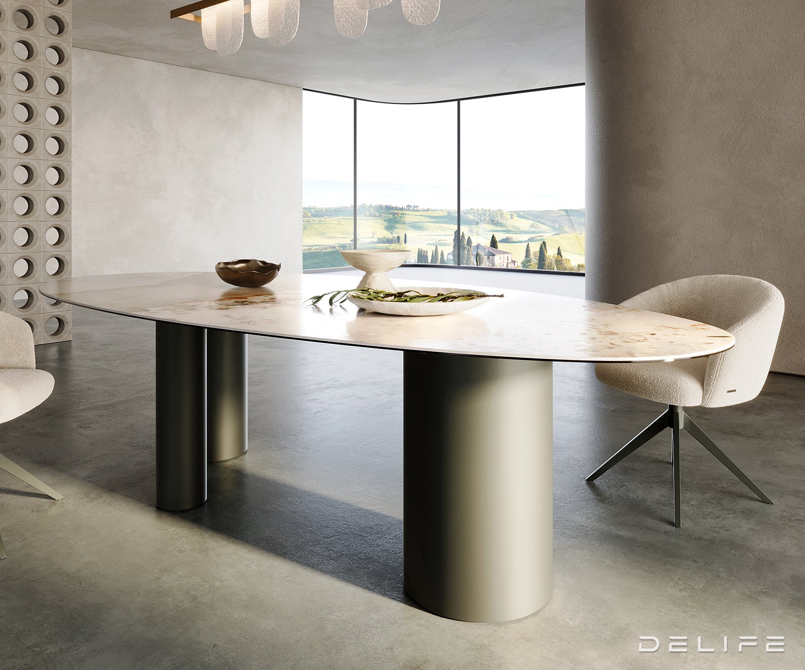 Blagovaonski stol od keramike