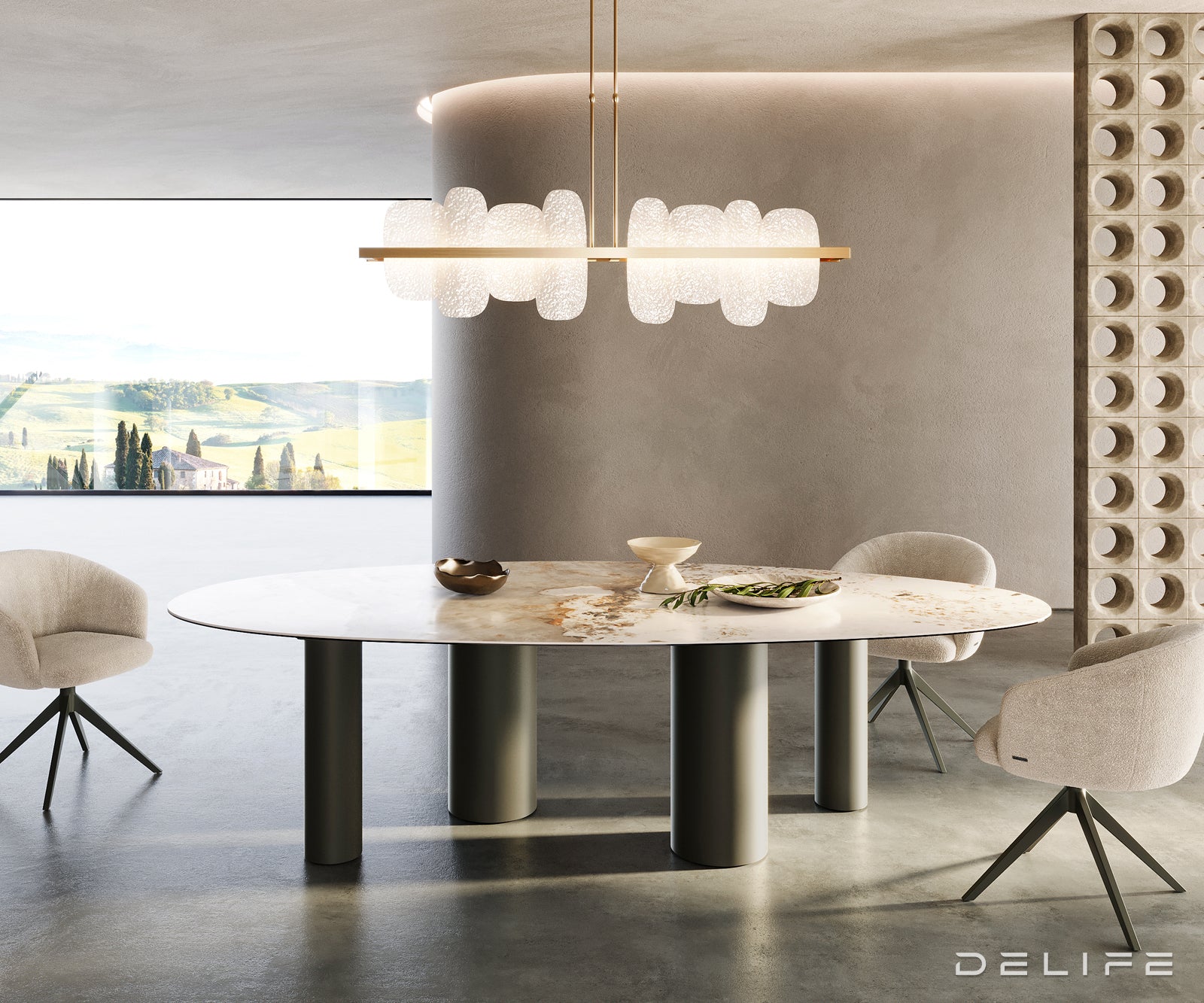 Blagovaonski stol od keramike