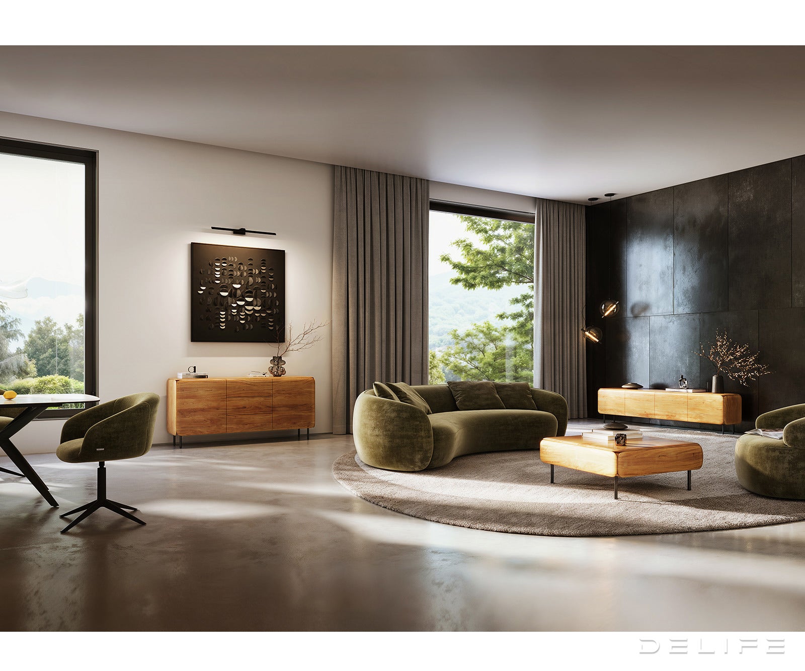 Klub stolić Shavani 100x50cm, Materijal: Bagrem