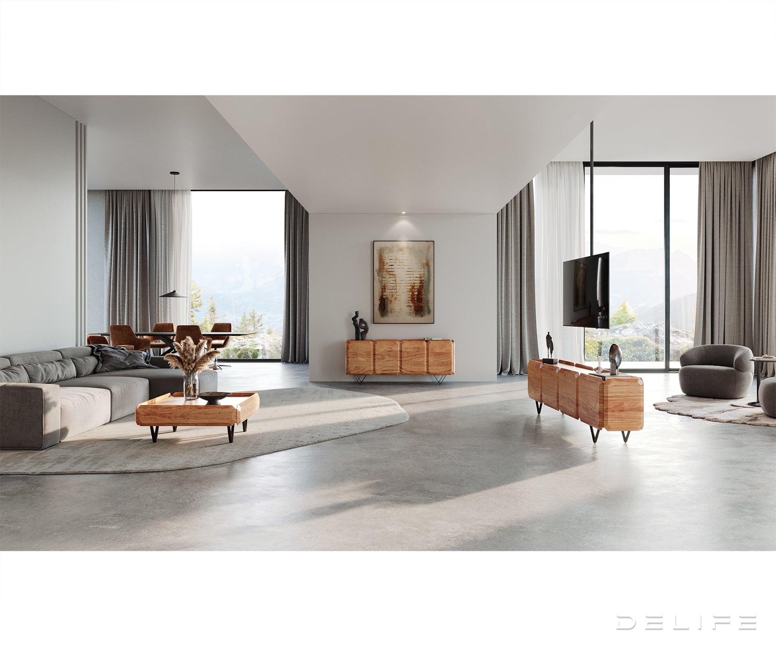 Klub stolić Kiano 90x90cm, Materijal: Bagrem