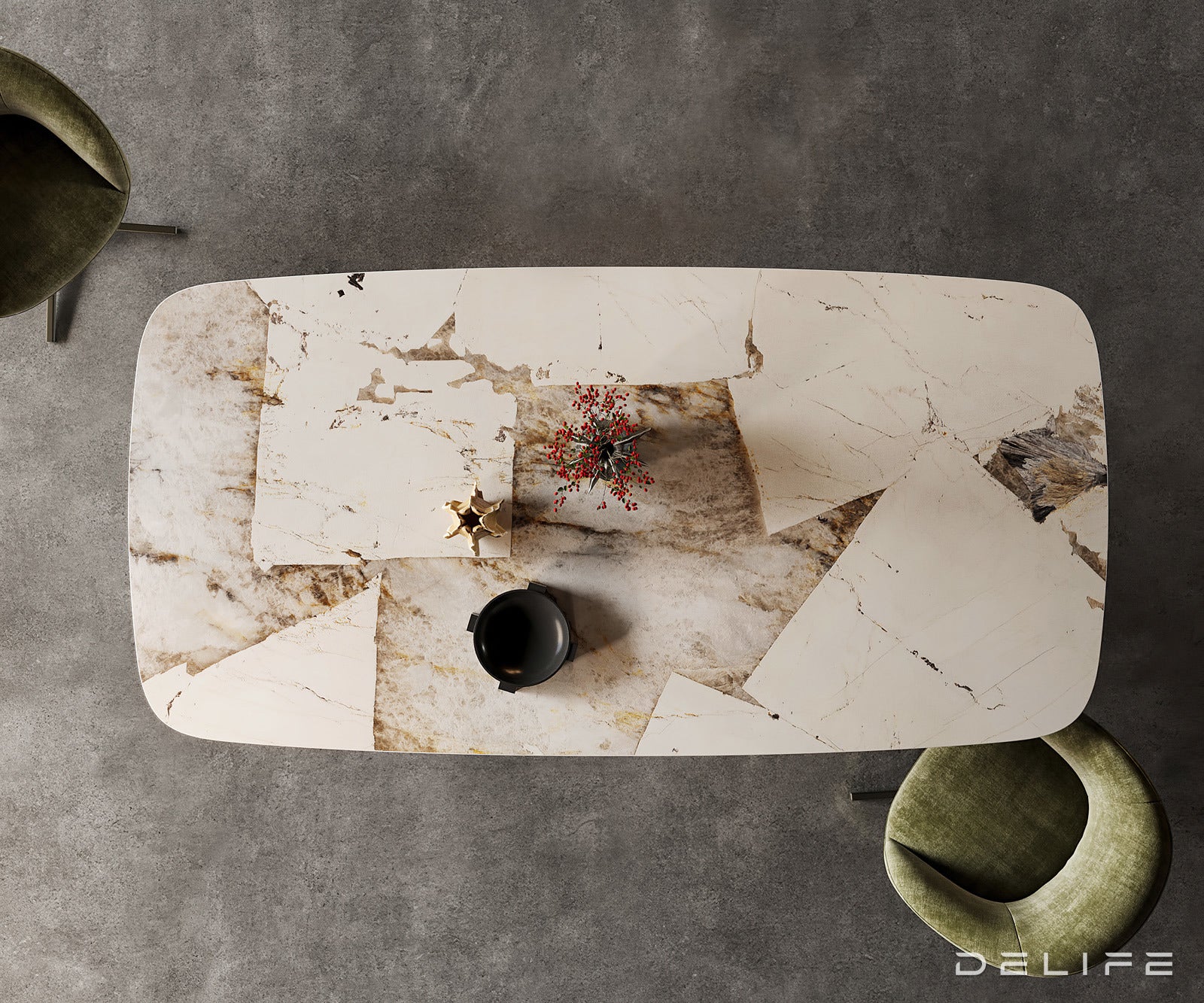 Blagovaonski stol Edge 240x120cm, Materijal: Keramika na sigurnosnom staklu