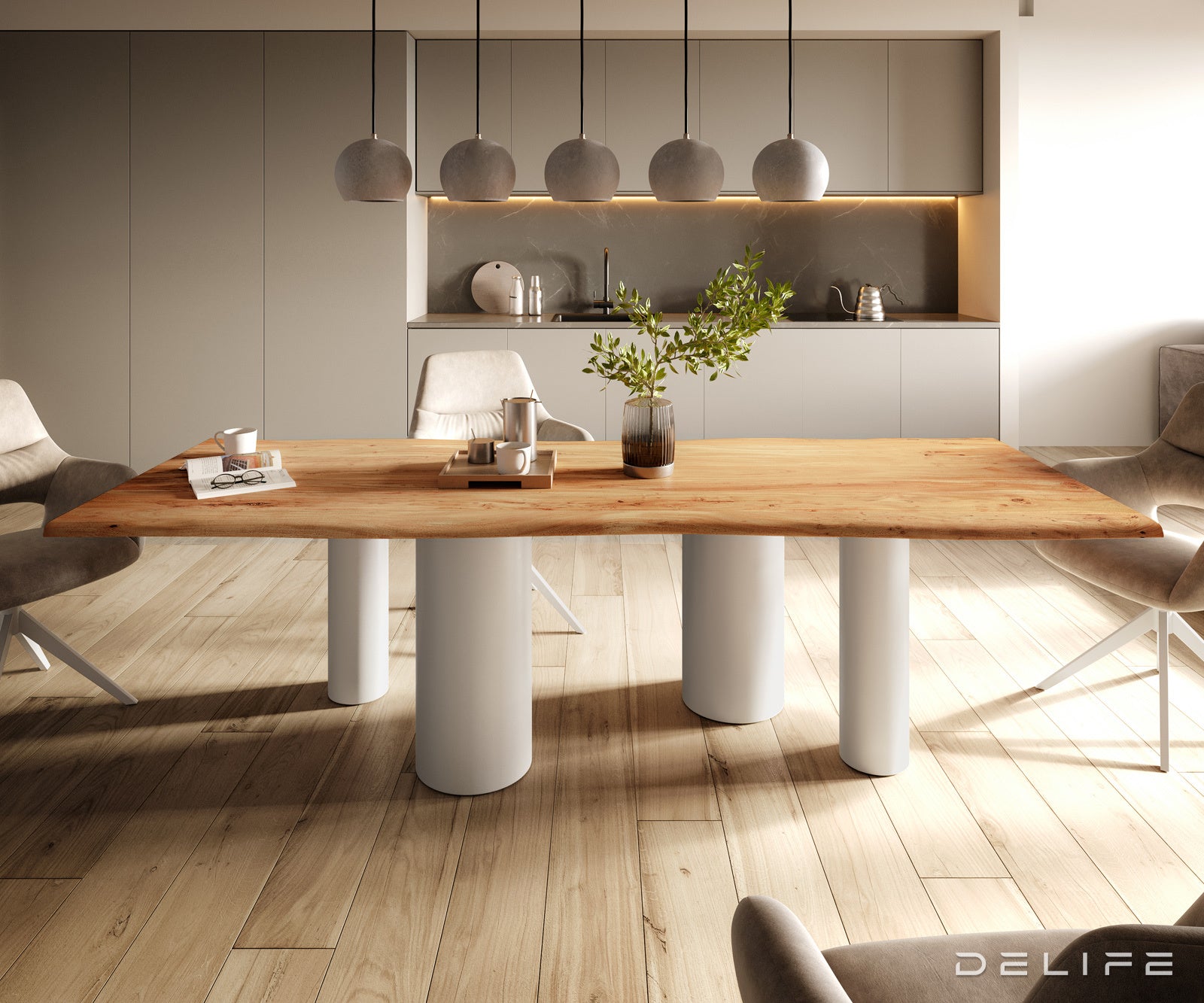 Blagovaonski stol Edge 260x100cm, Materijal: Bagrem