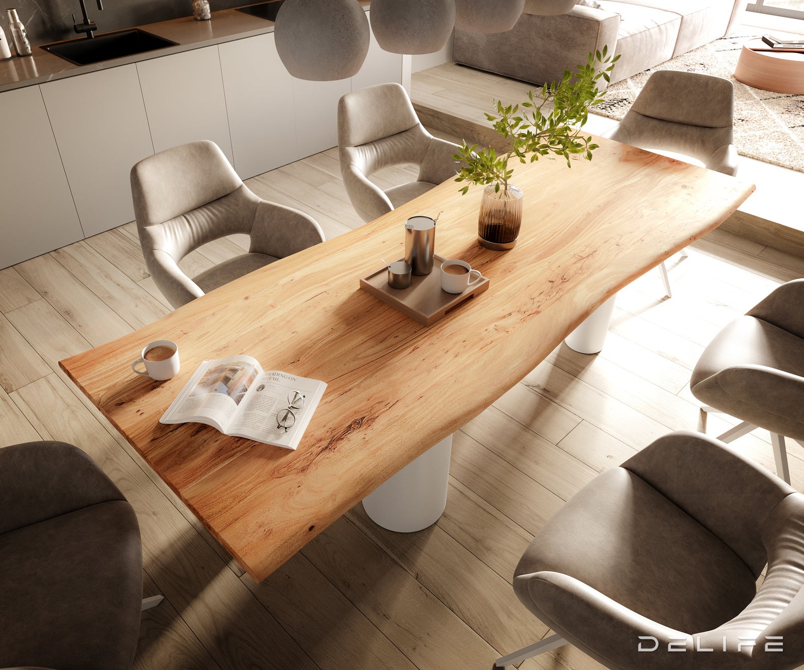 Blagovaonski stol Edge 260x100cm, Materijal: Bagrem