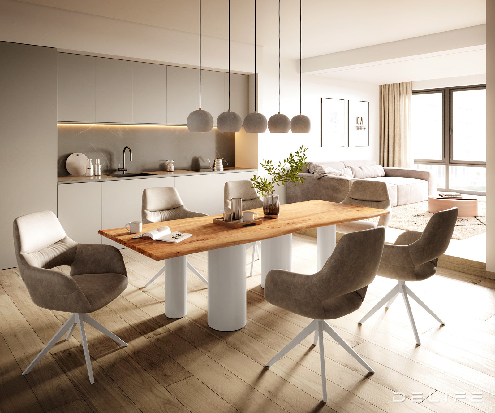 Blagovaonski stol Edge 260x100cm, Materijal: Bagrem