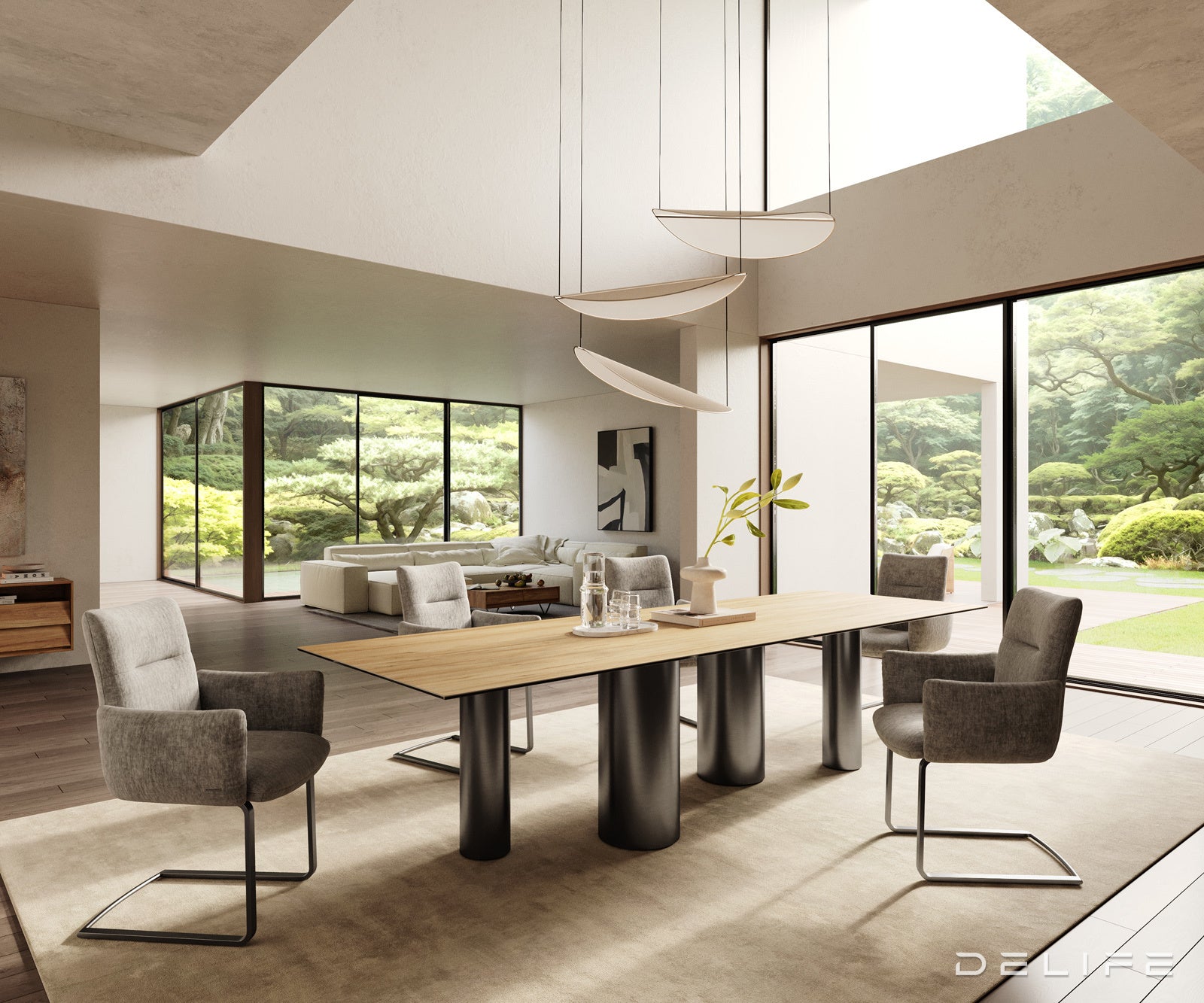 Blagovaonski stol Edge 300x100cm, Materijal: Keramika Laminam Sabbia