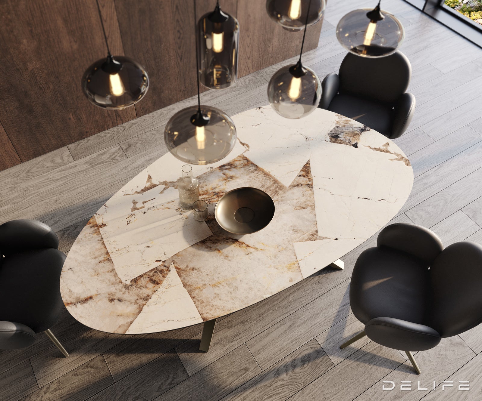 Blagovaonski stol Edge 220x120cm, Materijal: Keramika Patagonia Lappato