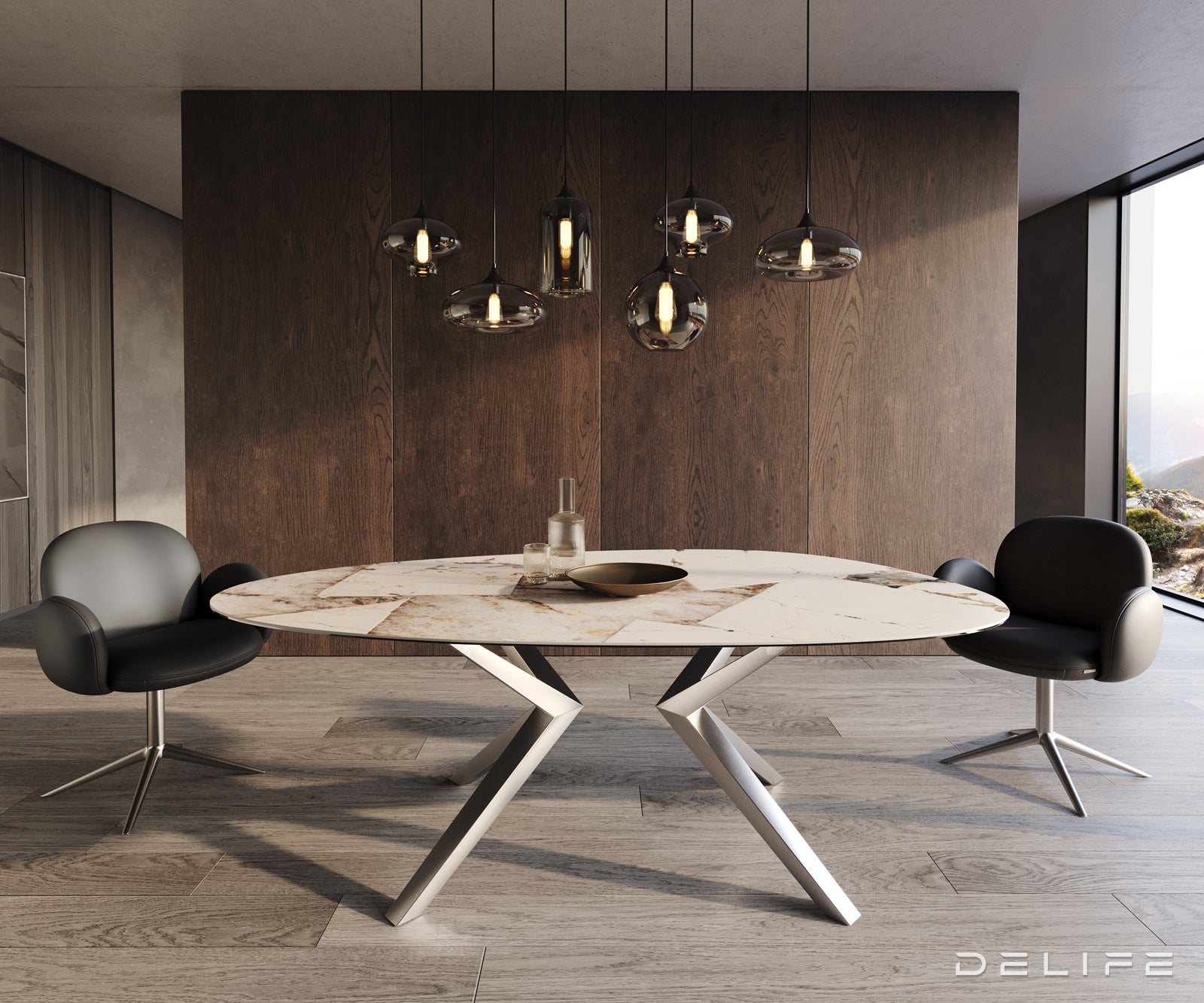 Blagovaonski stol Edge 220x120cm, Materijal: Keramika Patagonia Lappato